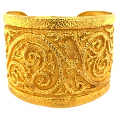 Iilias Lalaounis 22k Gold Cuff Bangle Bracelet