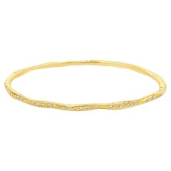 IIppolita 18ppolita 18 Karat Yellow Gold Stardust Devine Diamond Bangle Bracelet