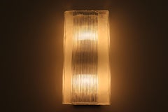 Italian Wall Lamp Murano Crystal Pressed Glass by Murano Due
