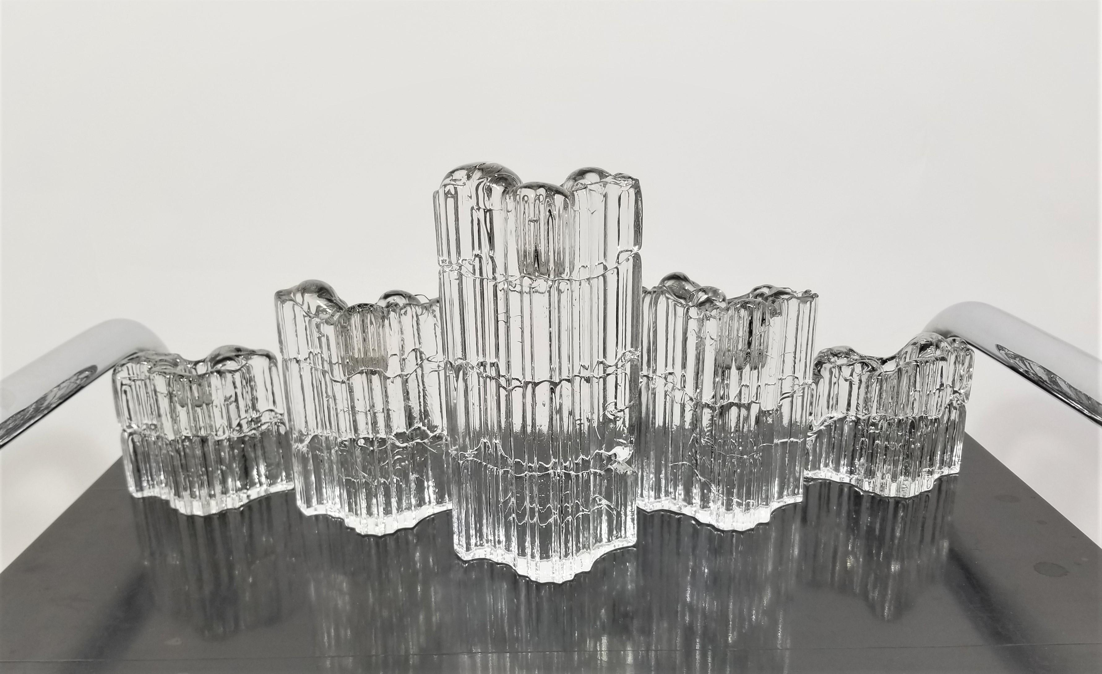 Iittala Art Glass Candle Holders Mid Century For Sale 9