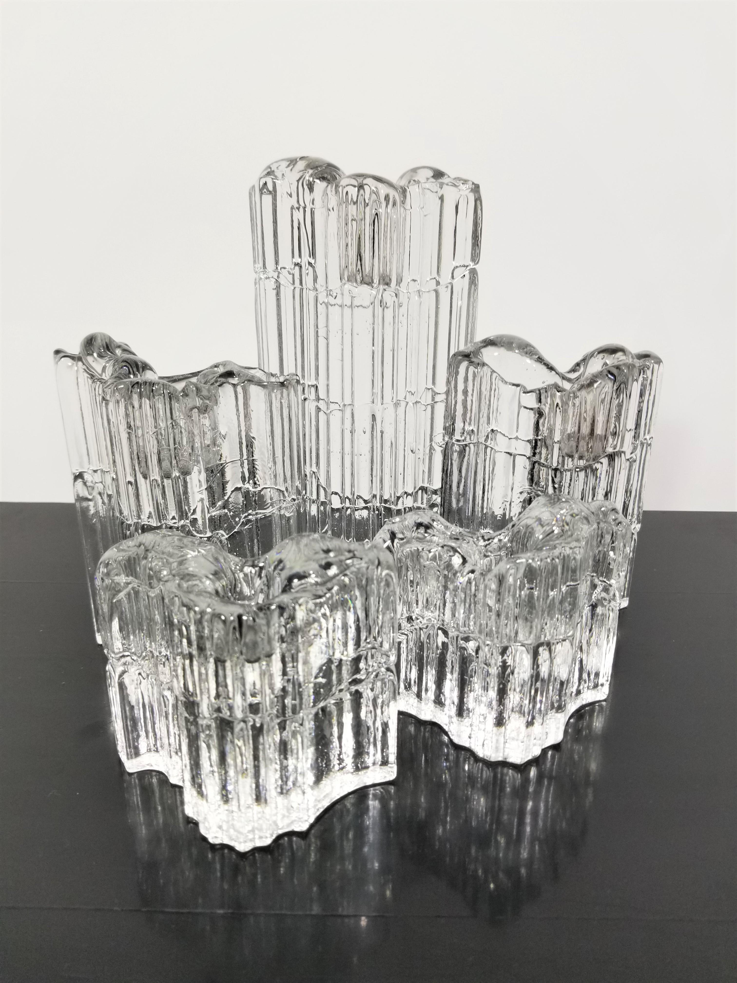 Mid-Century Modern Iittala Art Glass Candle Holders Mid Century For Sale
