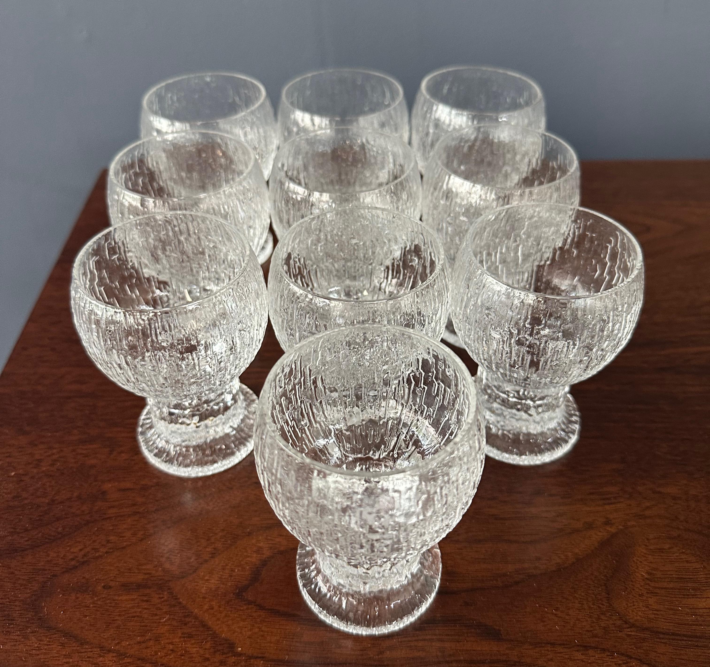 European Iittala Finland Kekkerit Set of 32 Stemware Pieces by Timo Sarpaneva Mid Century For Sale