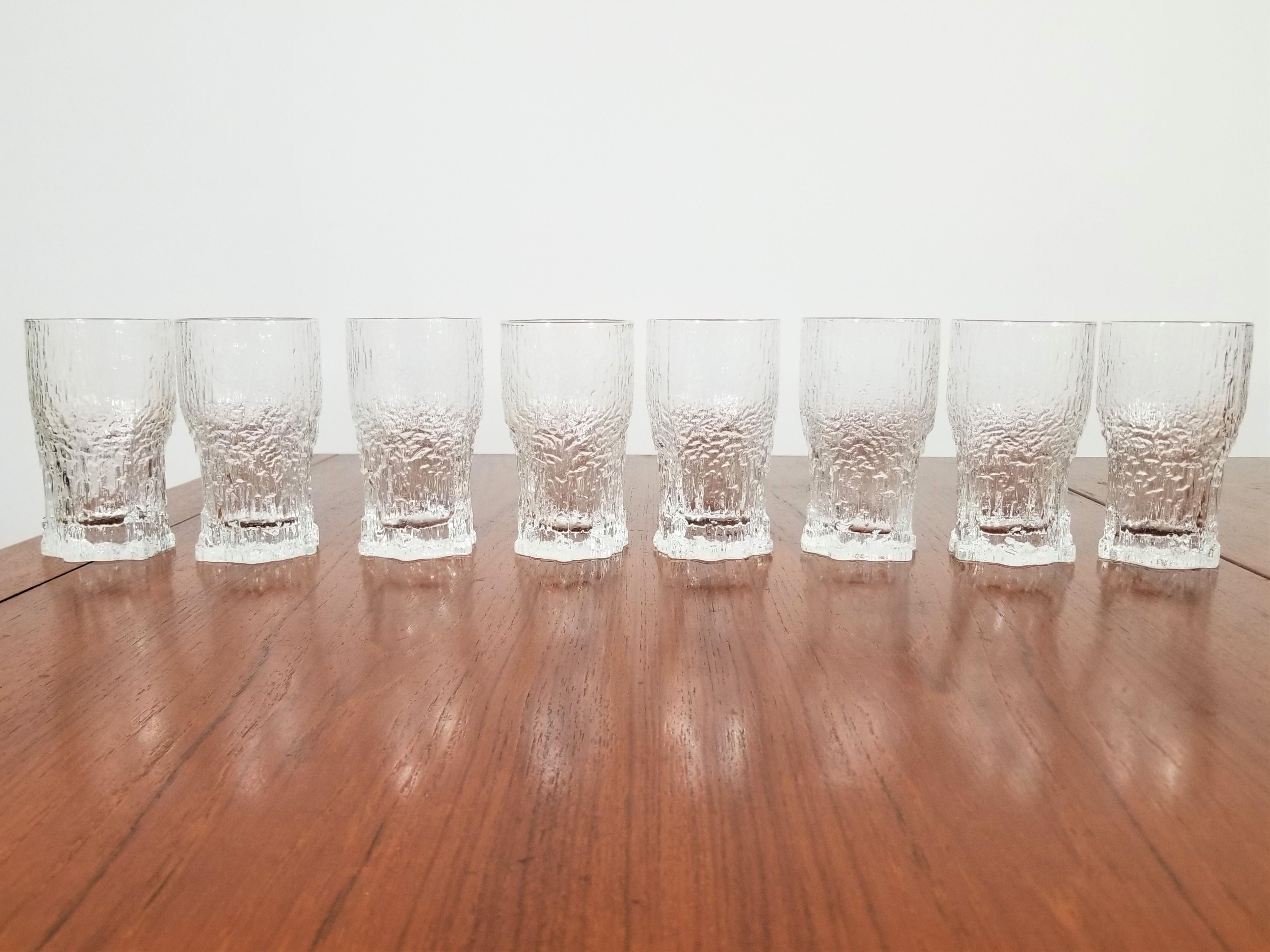 Iittala Finland Midcentury Glassware Set of 8 2