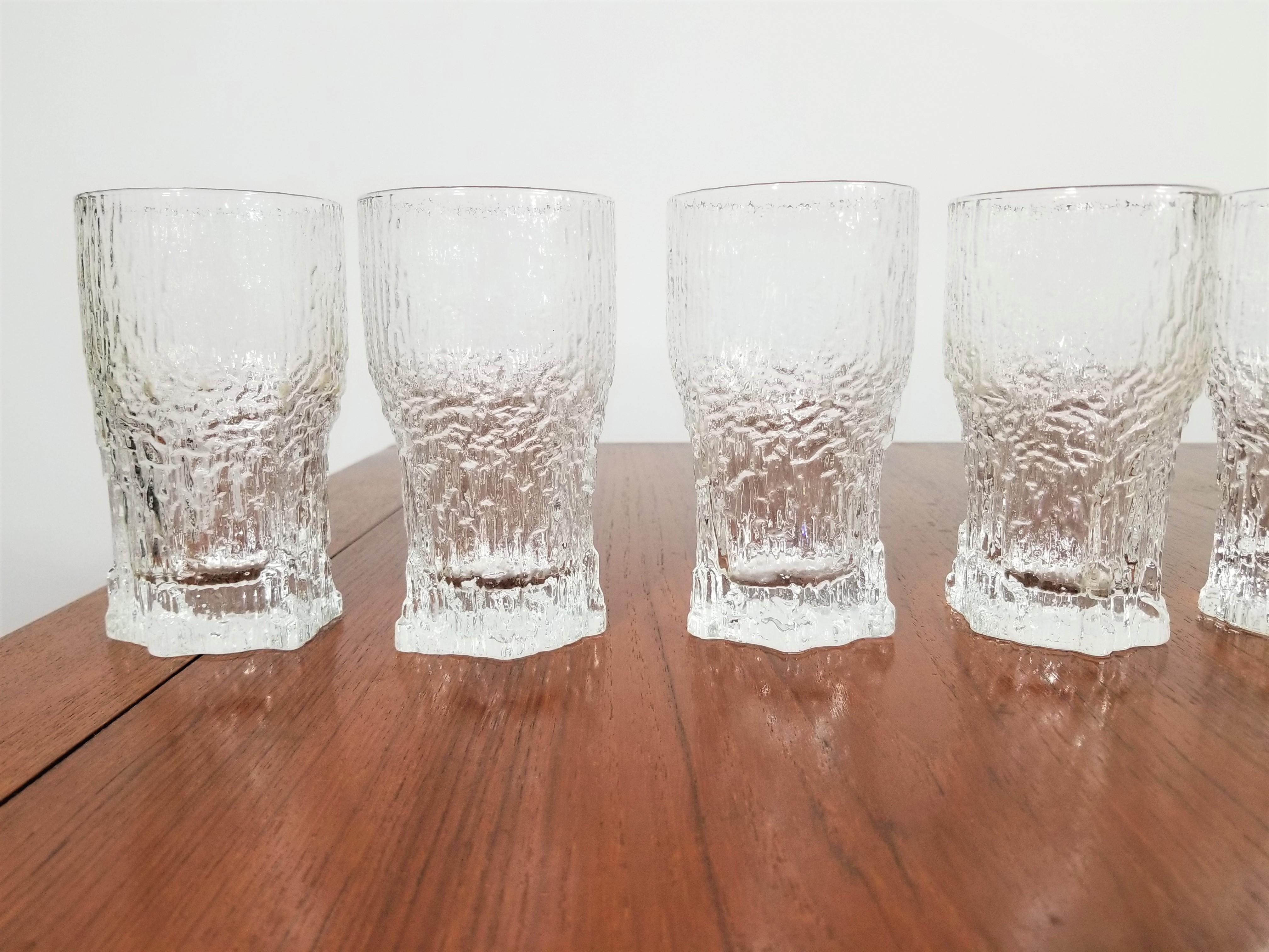 Iittala Finland Midcentury Glassware Set of 8 3