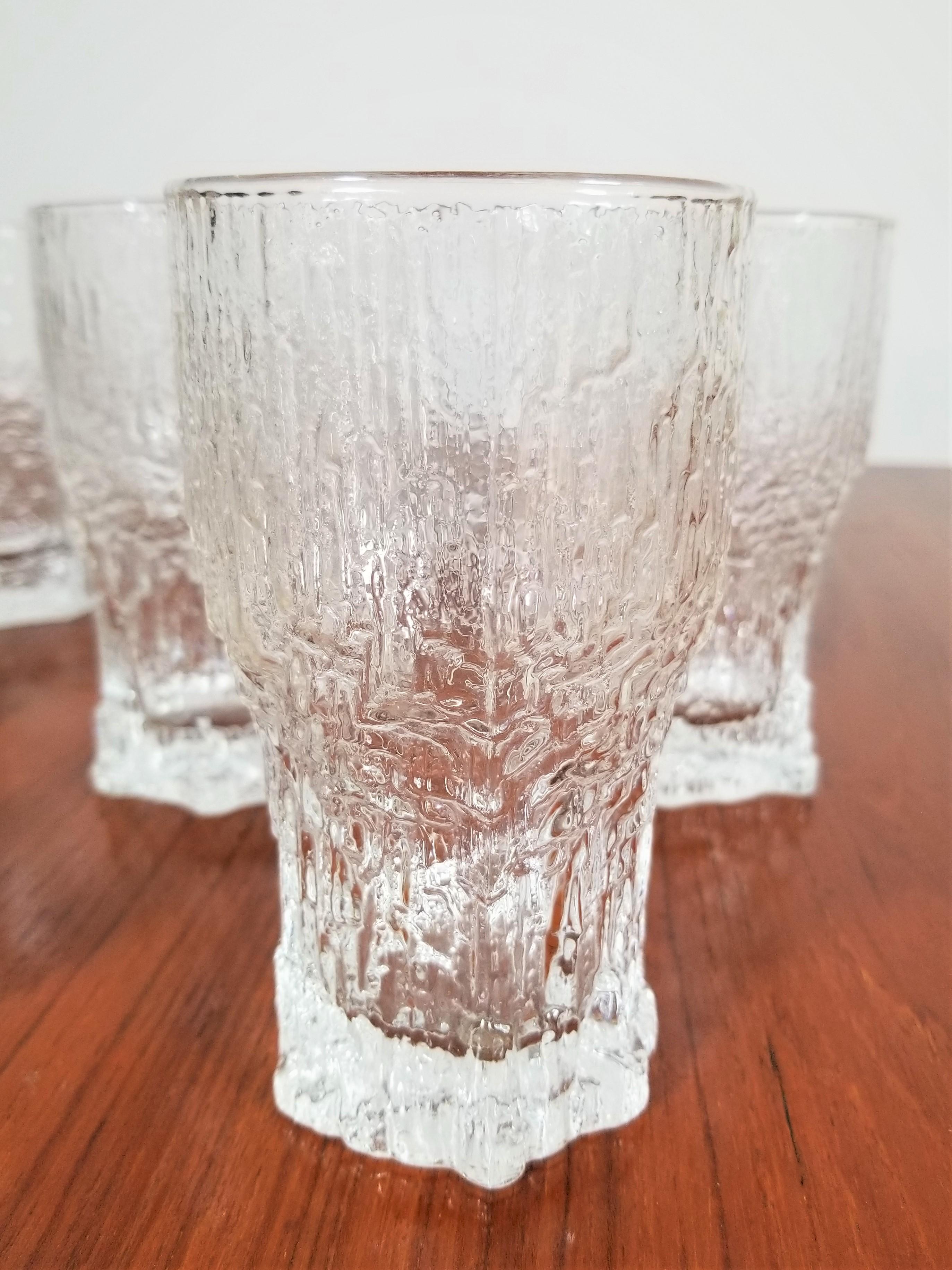 Finnish Iittala Finland Midcentury Glassware Set of 8