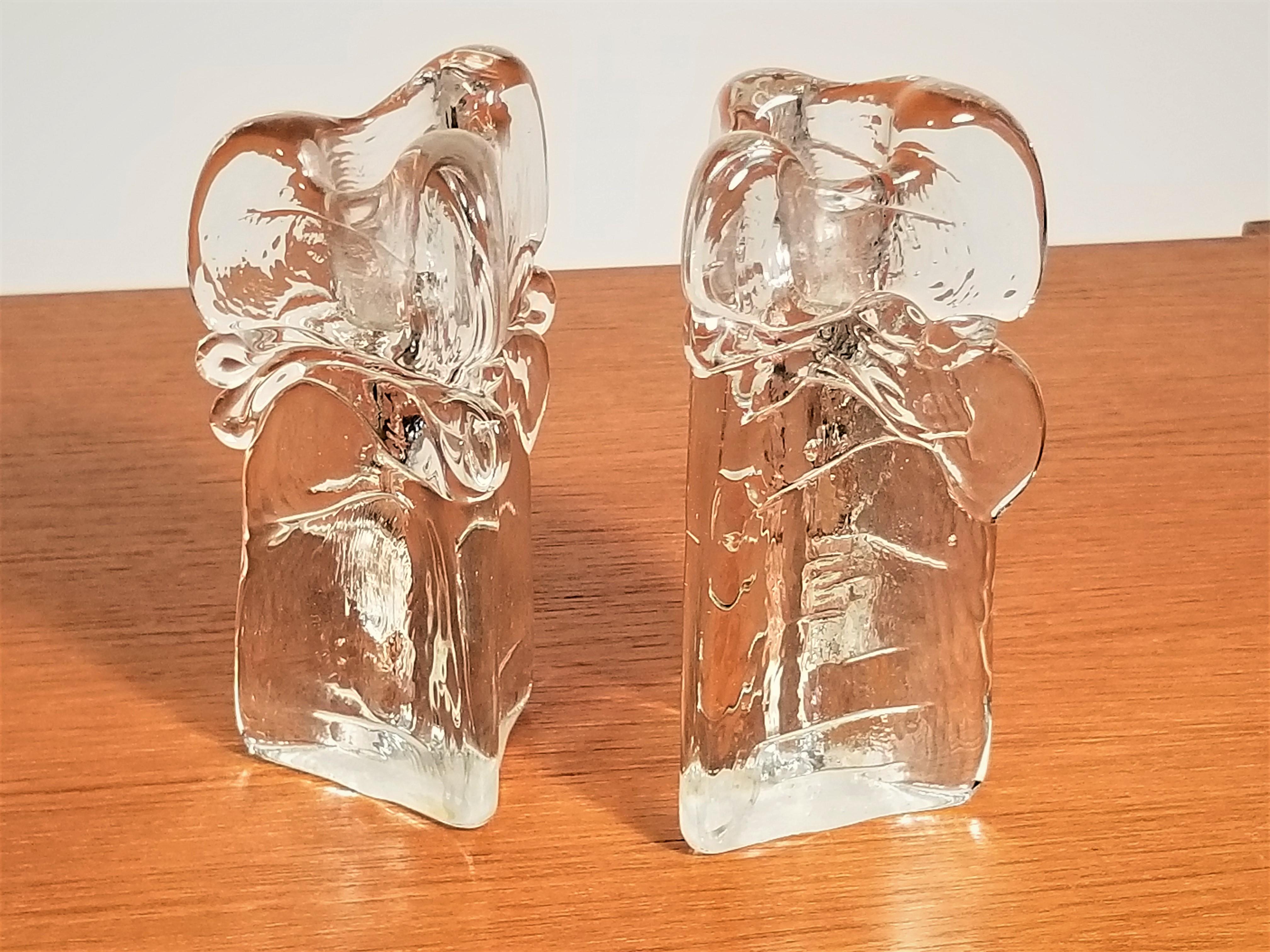 finnish glass candle holders