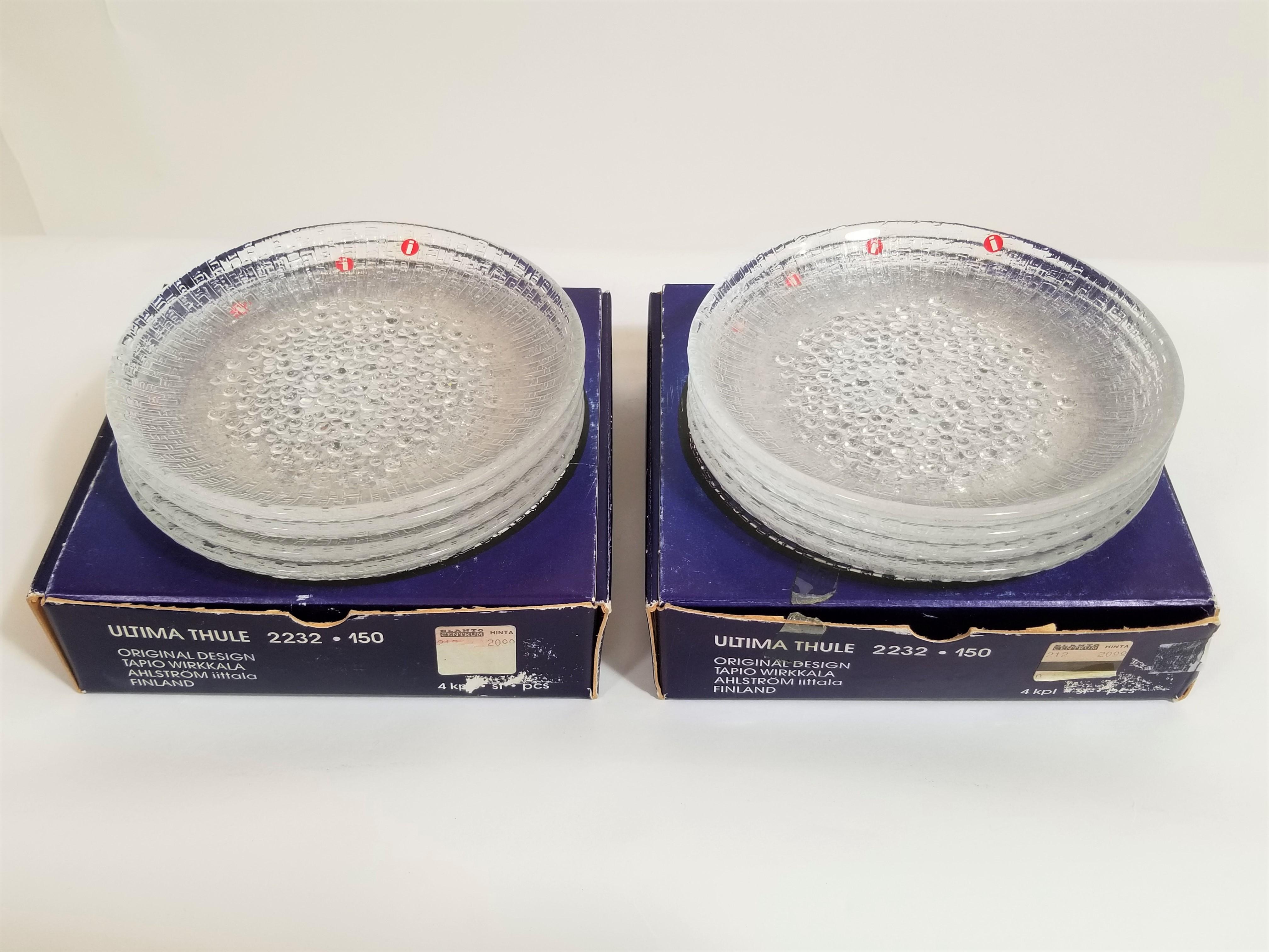 Iittala, Finlandia Tapio Wirkkala Juego de 8 Platos Auxiliares Mediados de Siglo Sin Usar en Caja en venta 1