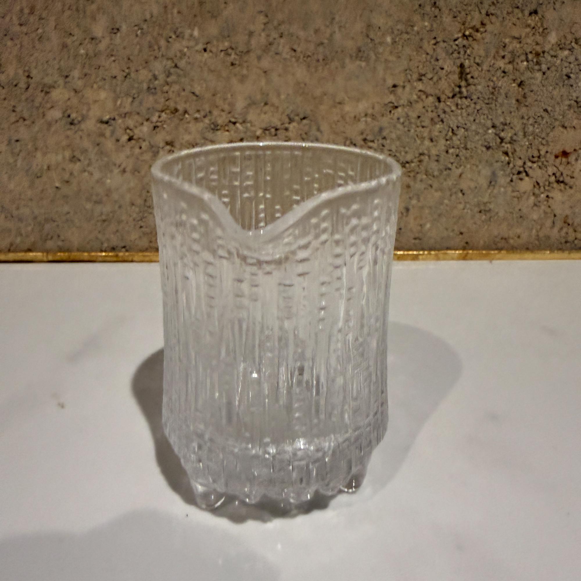 Iittala Glassware creamer Ultima Thule by Tapio Wirkkala Scandinavian Modern In Fair Condition For Sale In Chula Vista, CA