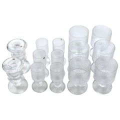 Iittala "Sennattori" Wine Glasses and "Festivo" Candlesticks