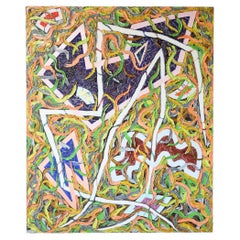 IJoan Thorne. "Izz" Oil on Canvas, Mid-Century Modern, 20th Century, Signed