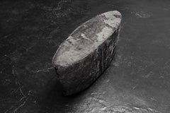 Ikaros Cowhide Bench, Upholstered Oval, Curvilinear, Handmade