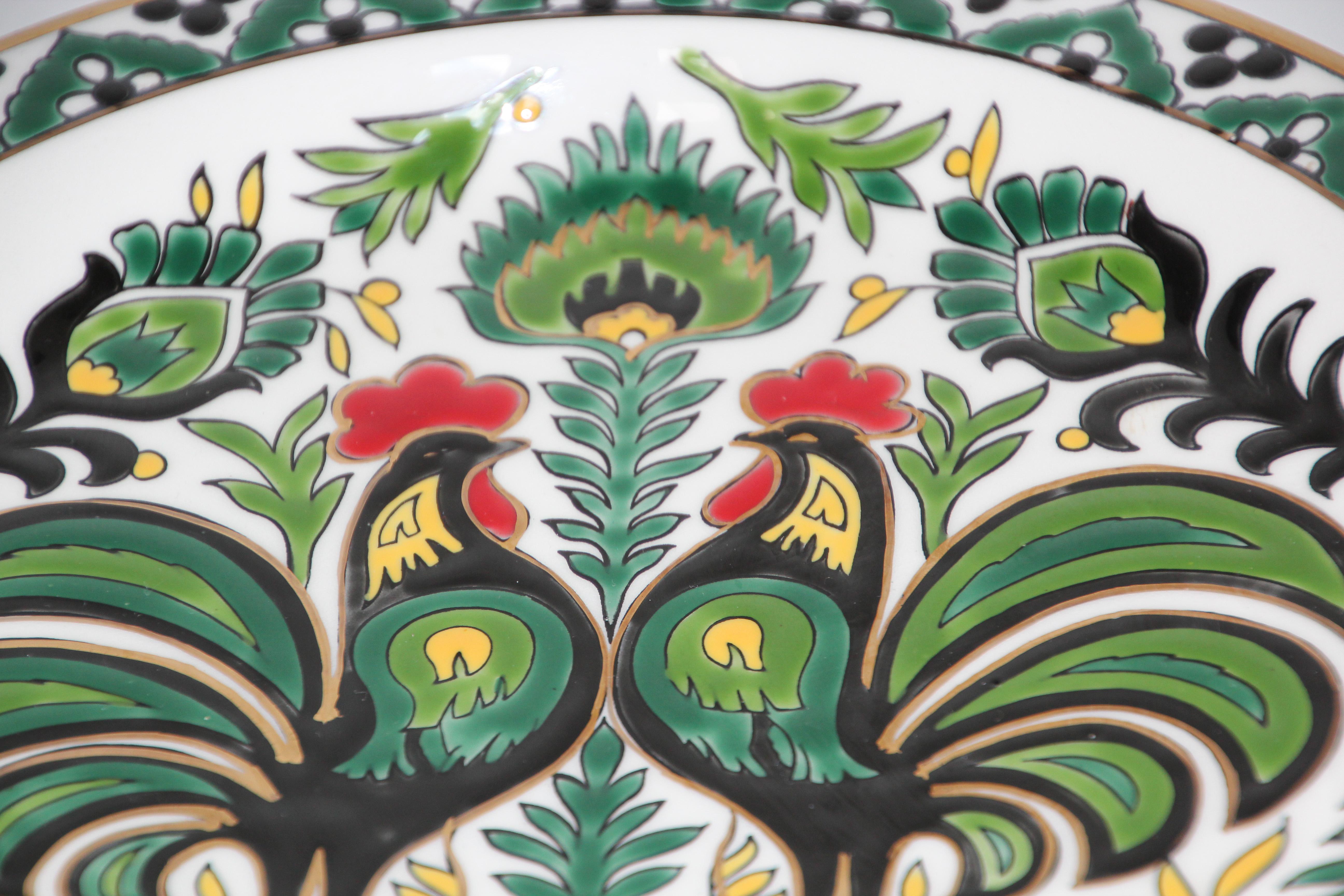 Ceramic IKaros Hand Painted Decorative Plate Rhodes, Greece