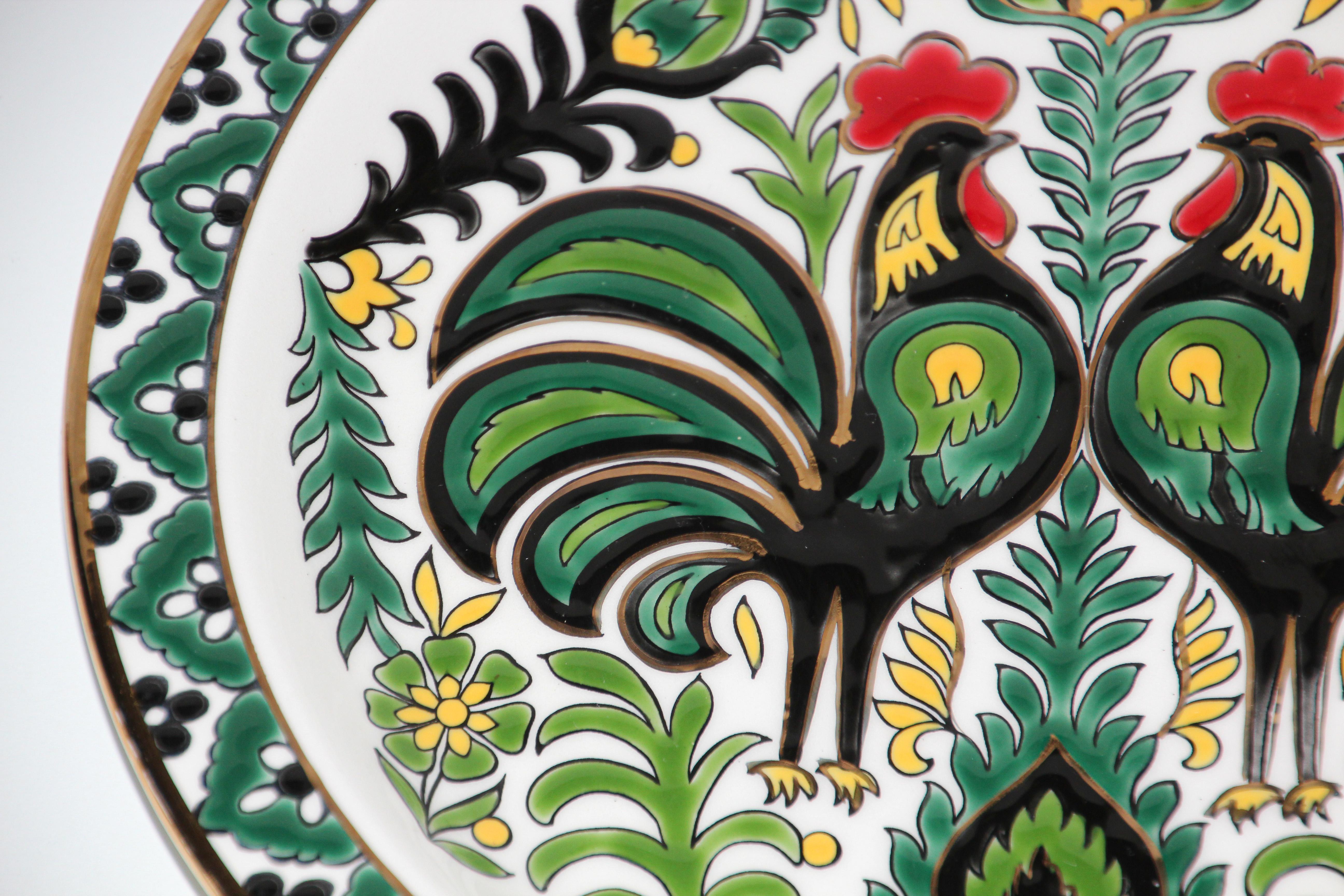 Medieval IKaros Hand Painted Decorative Plate Rhodes, Greece