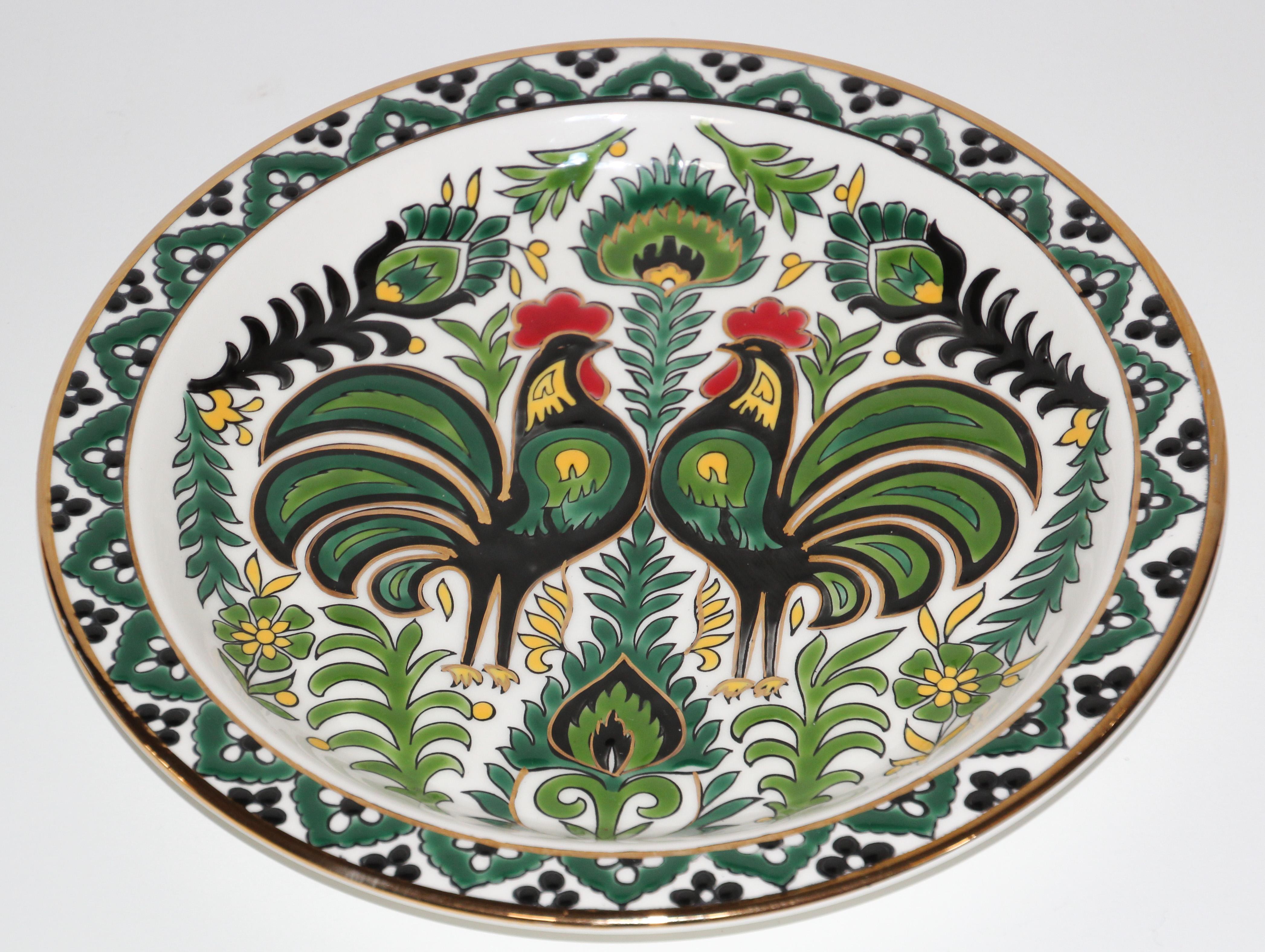 Hand-Crafted IKaros Hand Painted Decorative Plate Rhodes, Greece