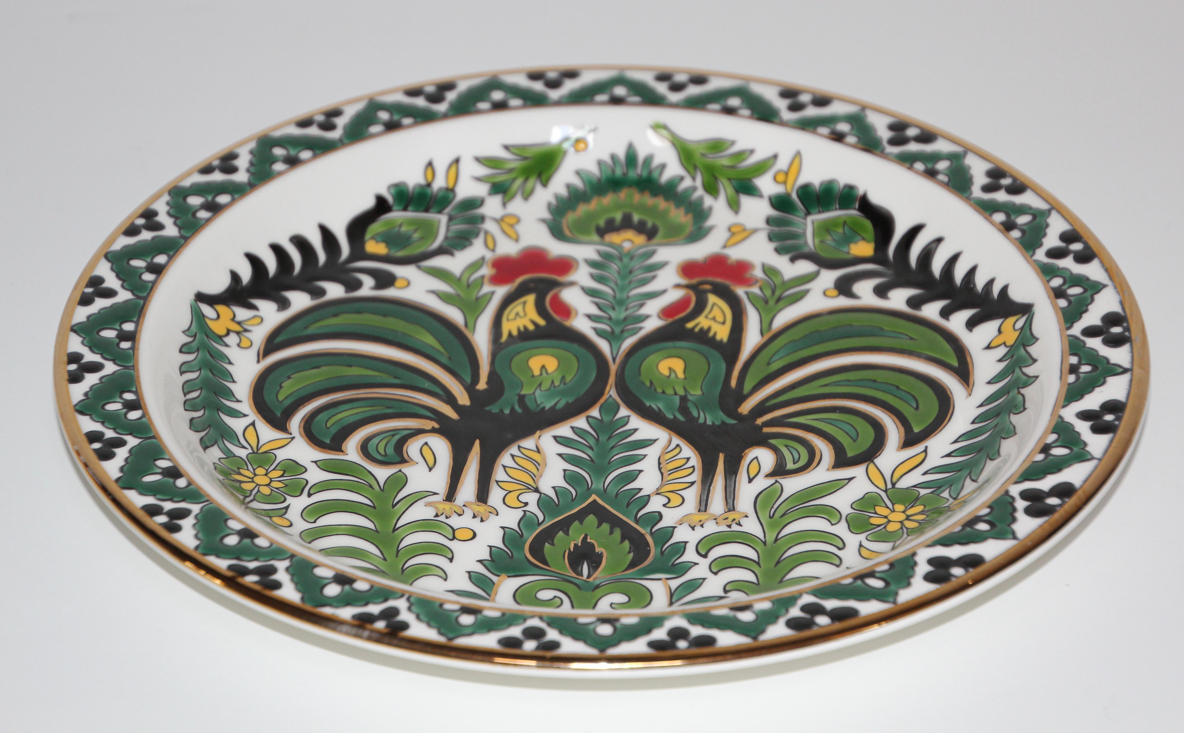 IKaros Hand Painted Decorative Plate Rhodes, Greece In Good Condition In North Hollywood, CA