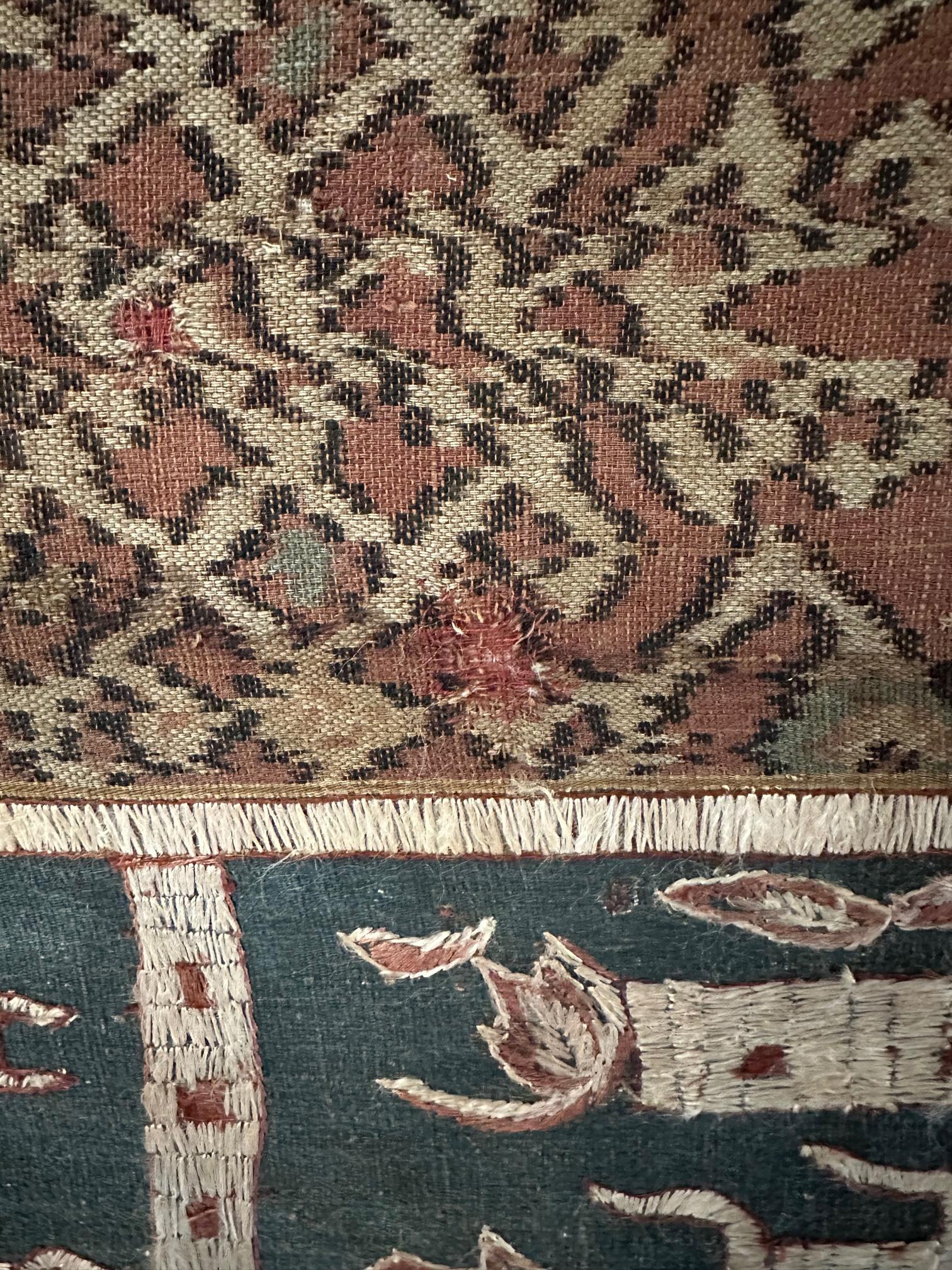 Ikat- und Stickerei-Textil-Tafel aus Sumatra, Indonesien im Angebot 9