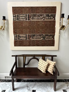 Ikat and Embroidery Textile Panel from Sumatra Indonesia
