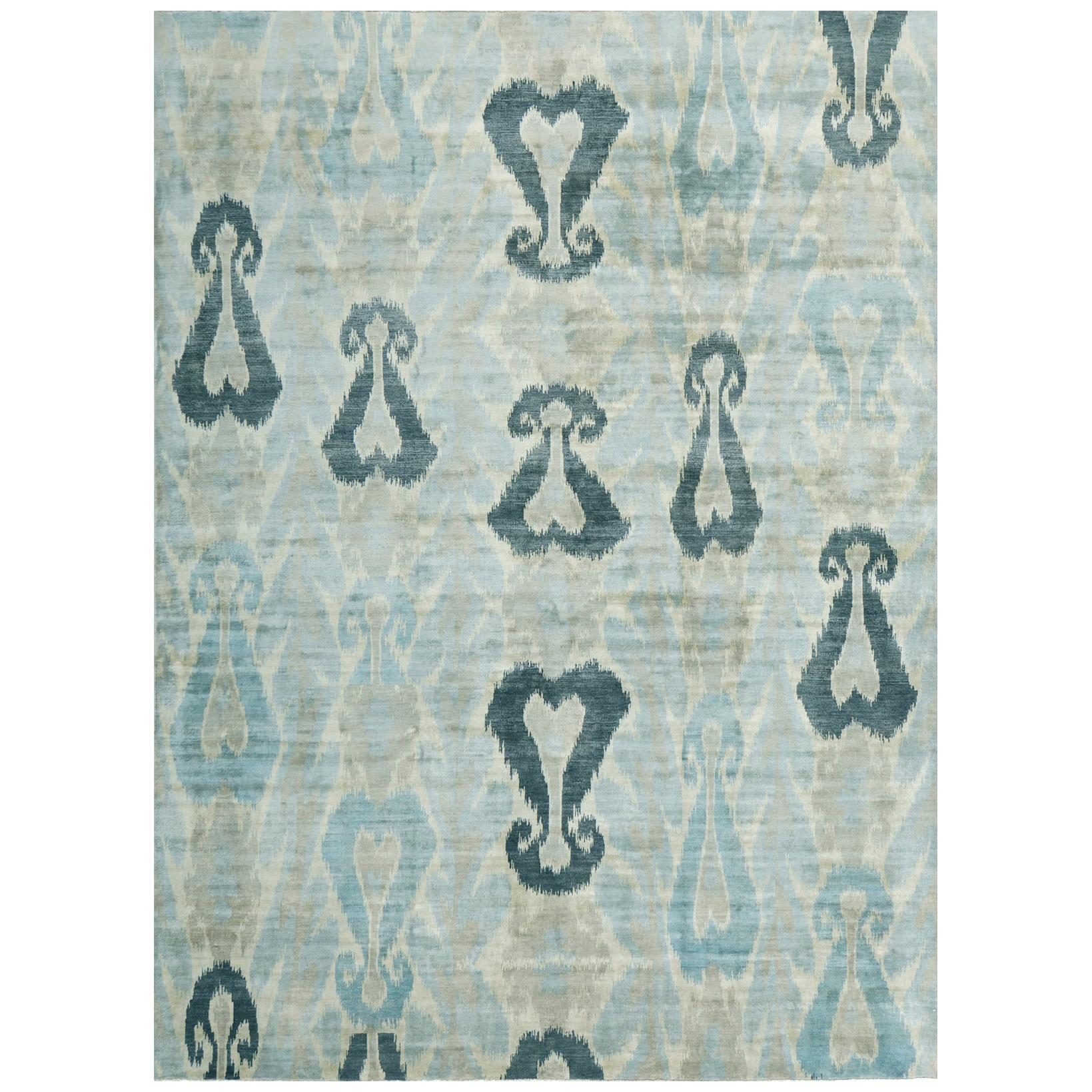 Ikat Design Rug Ajanta For Sale