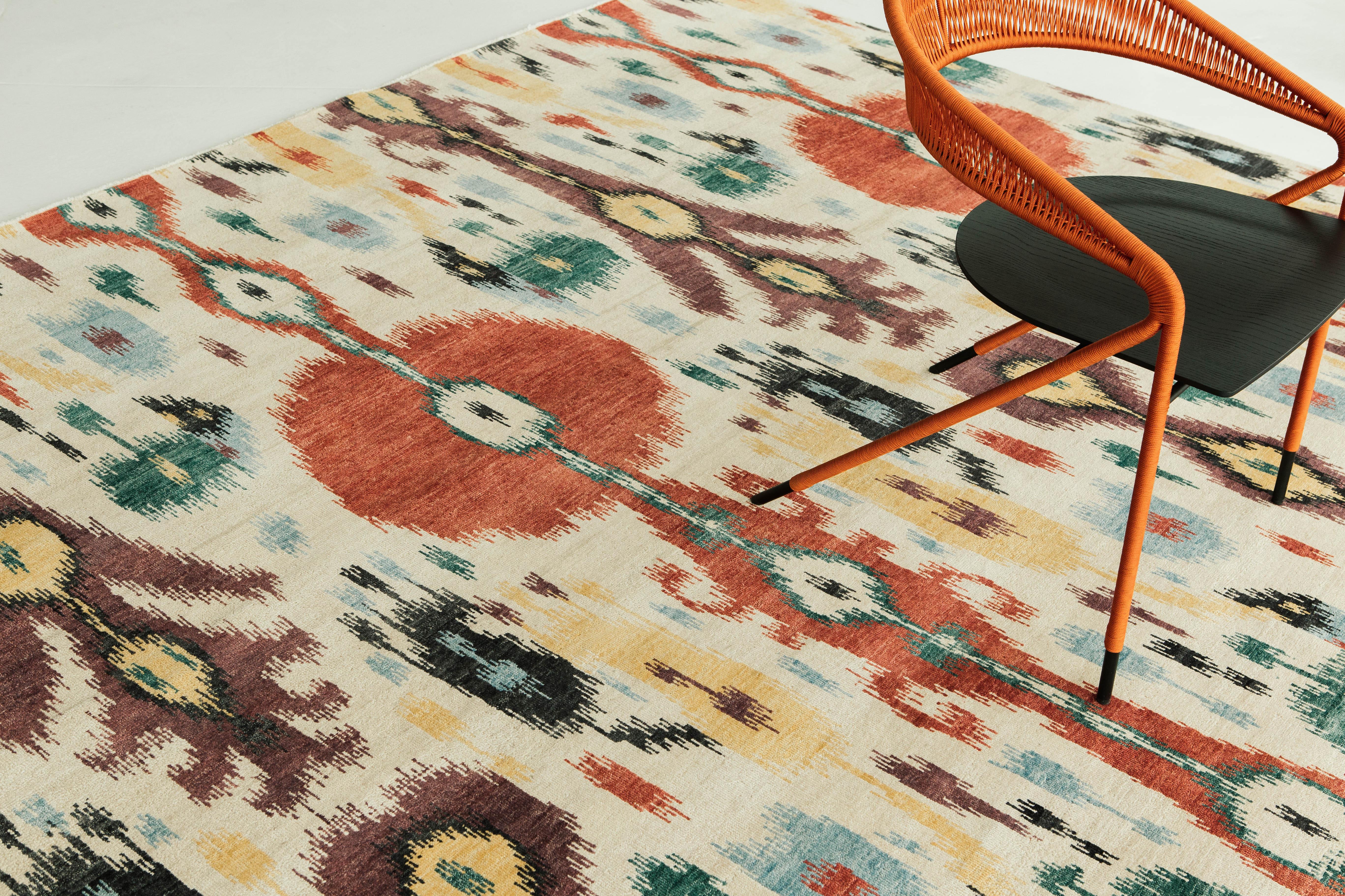 A colorful and lively Ikat design rug. 'Ataru' has a bold and playful essence and will leave lasting impressions. Ikat designs have been globally inspired for today's modern design world.



Rug number 22798
Size 9' 2