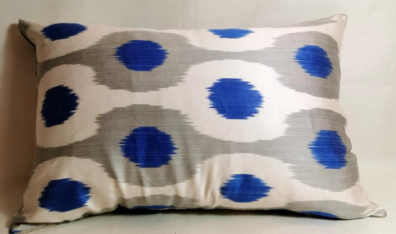 Ikat Fabric Pair Handmade Pillows in Uzbekistan 7