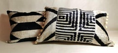 Ikat Fabric Pair Handmade Pillows In Uzbekistan