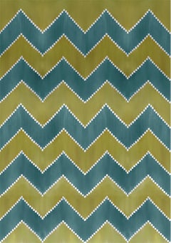 Ikat, papier peint à la main, fabriqué en Italie, couleurs entièrement personnalisables