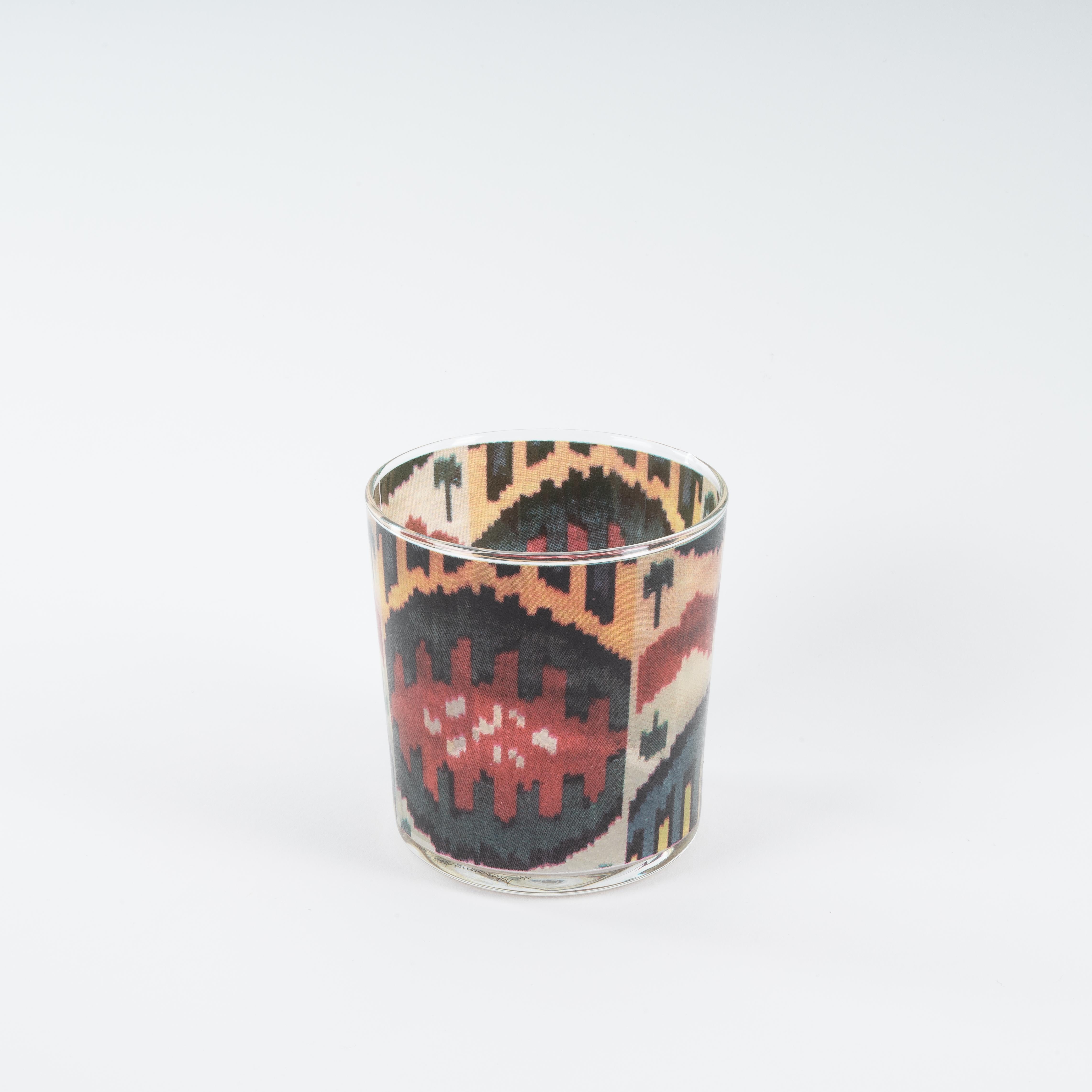 Vasos de Vidrio Ikat Multicolor - Set de 4 Turco en venta