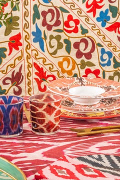 Vasos de Vidrio Ikat Multicolor - Set de 5