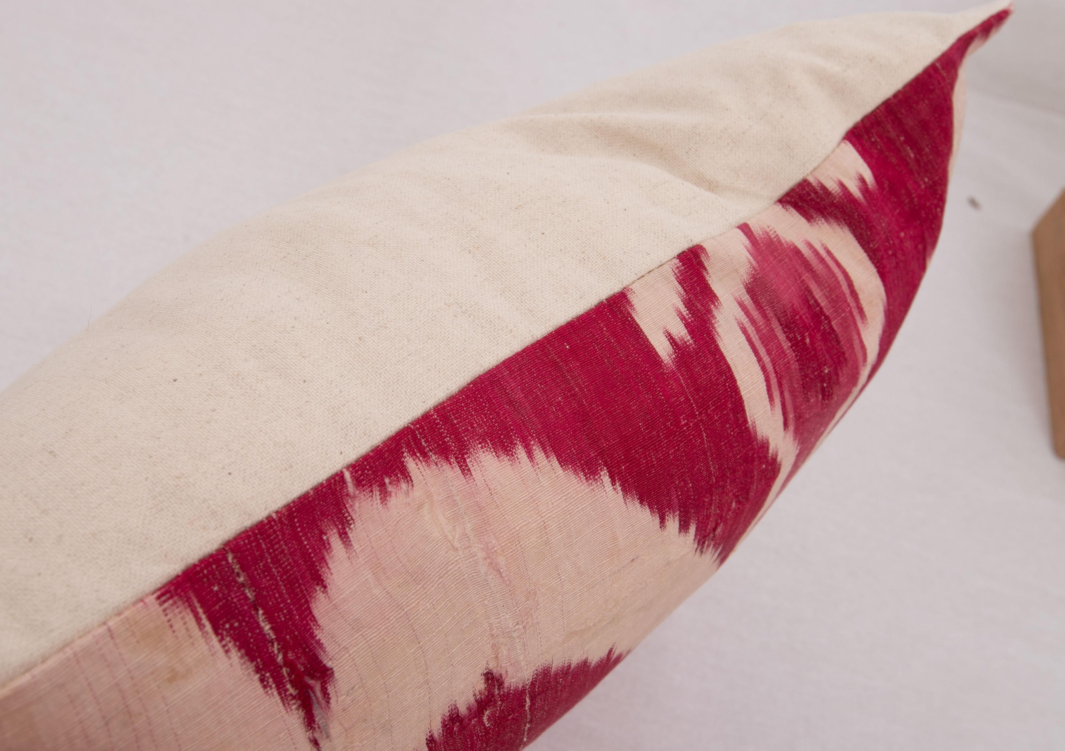 20th Century Ikat Pillow Cover Made from an Antique Silk and Cotton Ikat For Sale