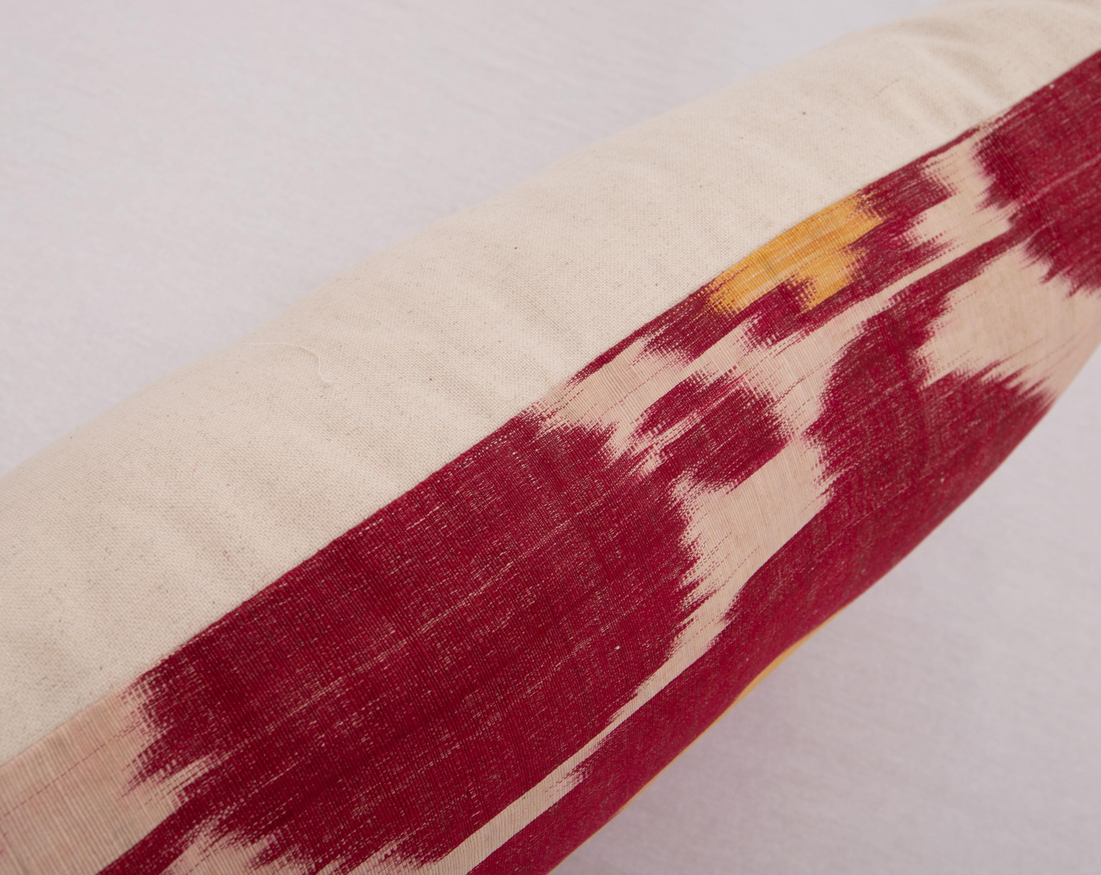 20th Century Ikat Pillow Cover Made from an Antique Silk and Cotton Ikat For Sale