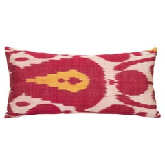 Ikat Pillow Cover Made from an Antique Silk and Cotton Ikat