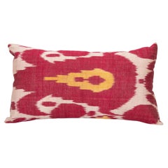 Ikat Pillow Cover Made from an Antique Silk and Cotton Ikat
