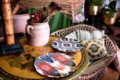 Ikat Porcelain Dessert Plates - Set of 6, Made in Italy