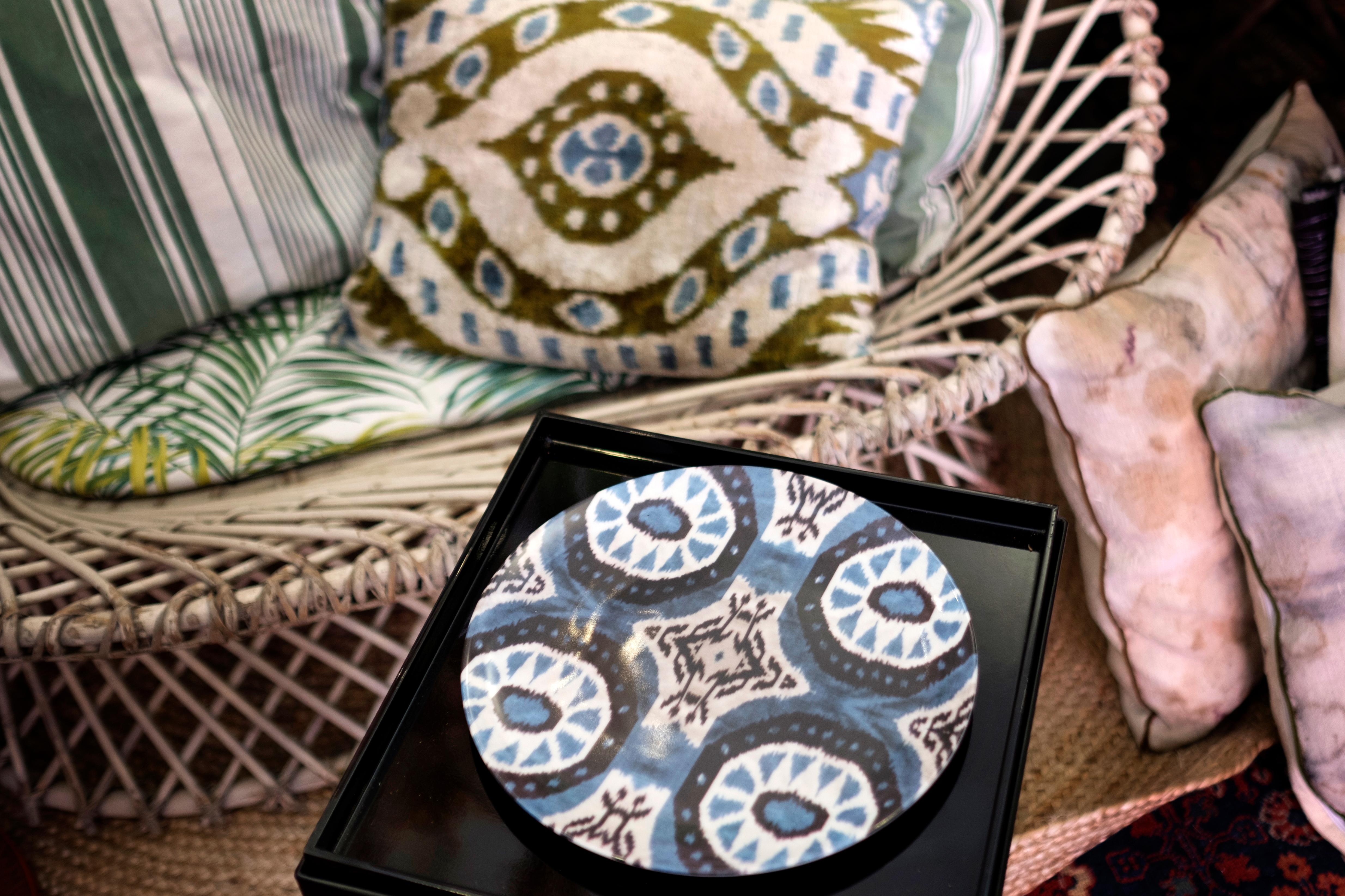 Platos Ikat de Porcelana, Made in Italy - Lote de 6 en Nuevo estado para la venta en ROCCAVIVARA CB, IT