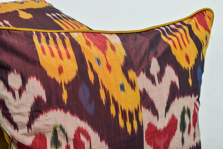 Rare Silk Pillows by a FERGHANA Old Ikat. For Sale at 1stDibs