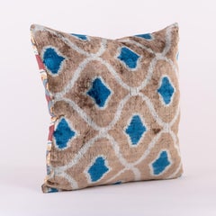 Ikat Silk Velvet Handmade Pillow - Style #36