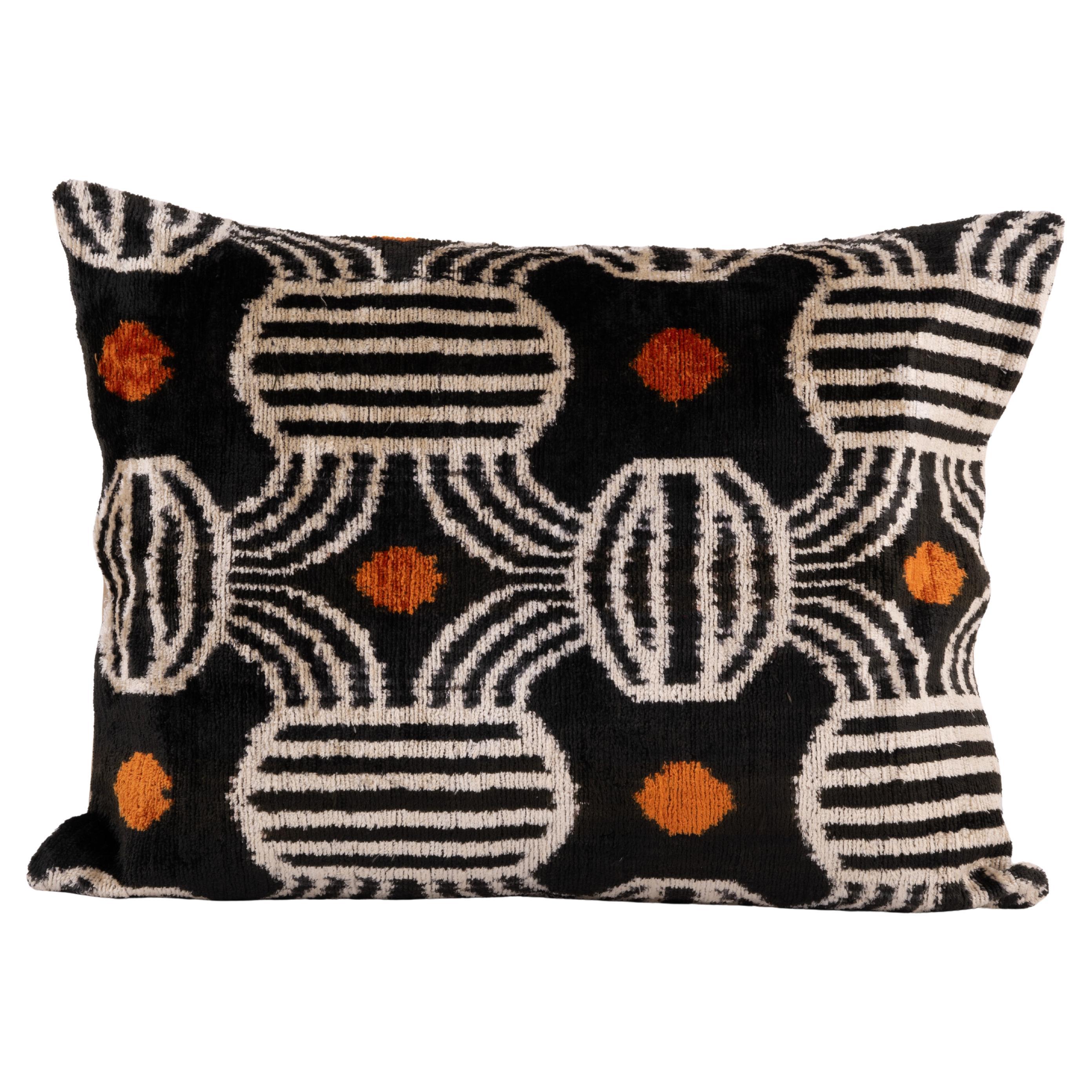 Ikat Silk Velvet Handmade Pillow - Style #371