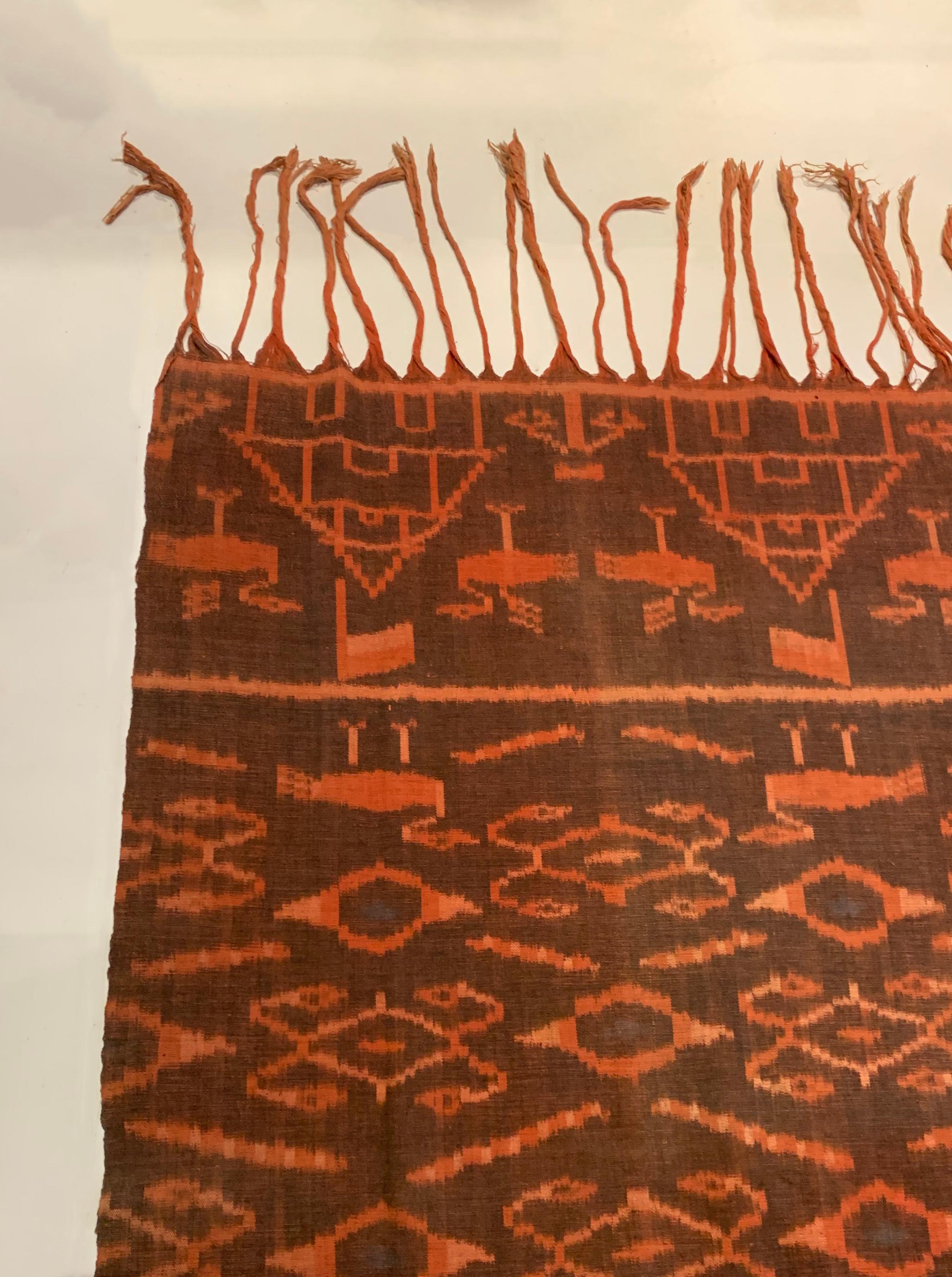 Hand-Woven Ikat Textile from Flores Island, Indonesia  For Sale