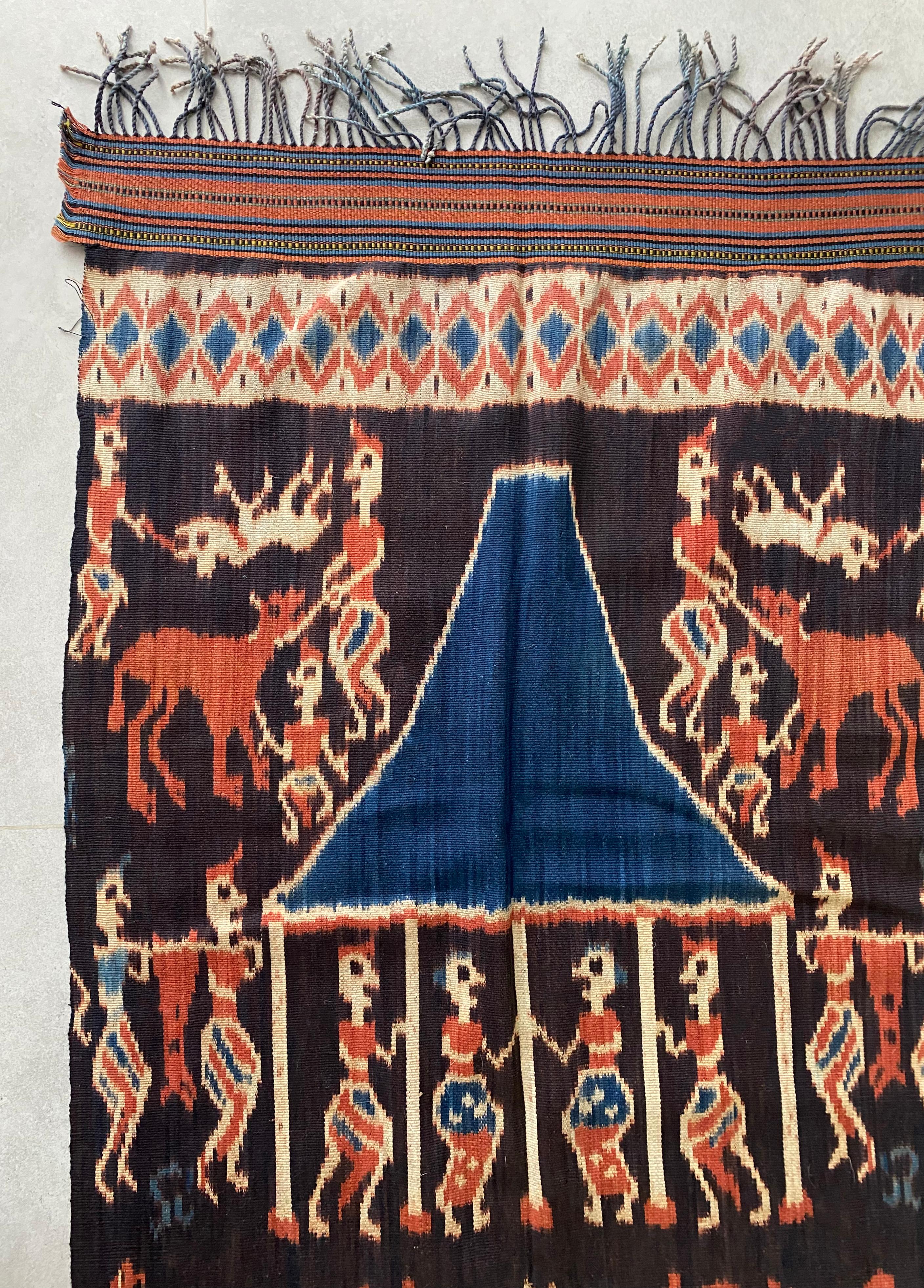 Ikat-Textil von der Sumba-Insel, Indonesien (Garn) im Angebot