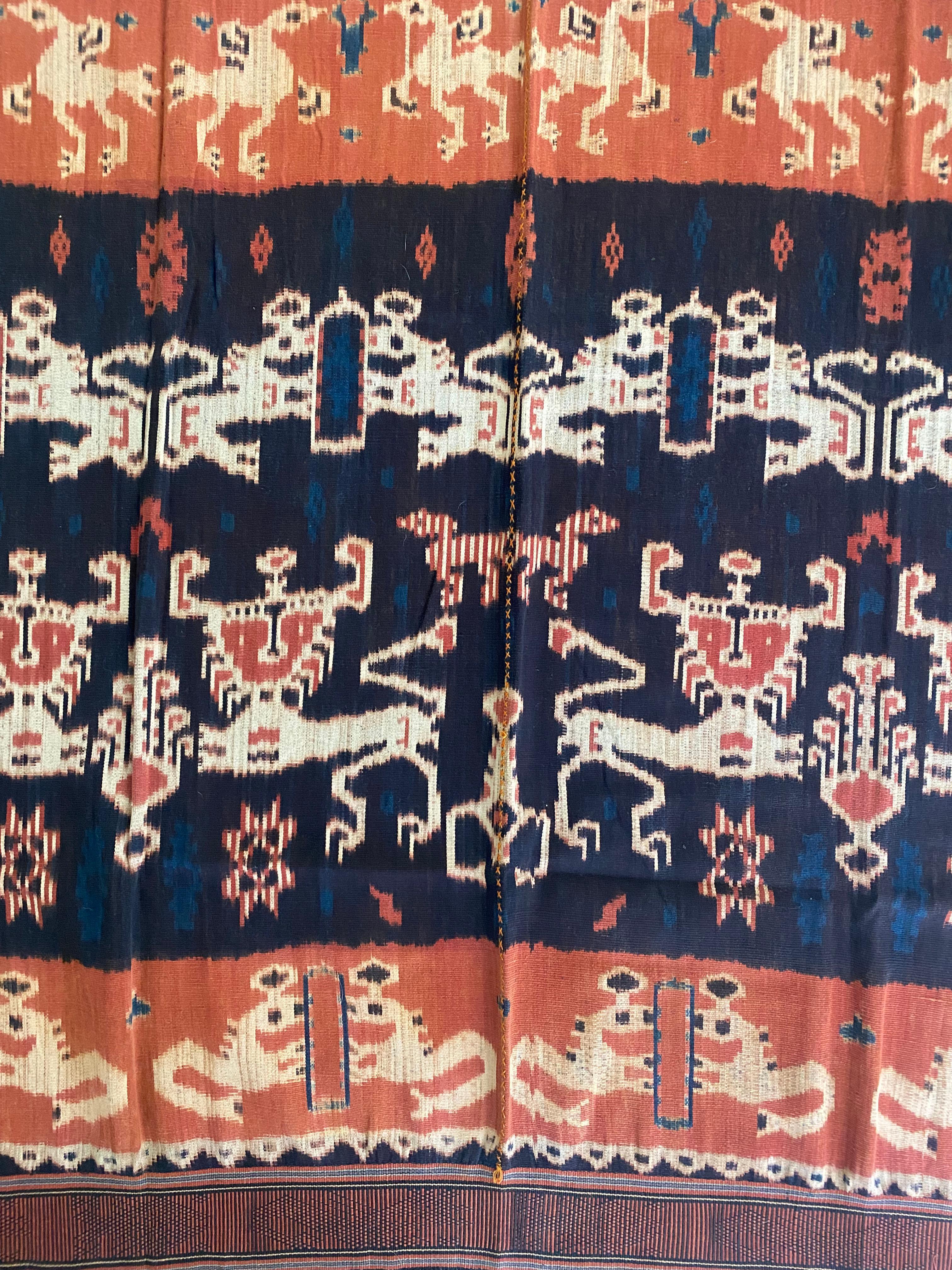 20th Century Ikat Textile from Sumba Island, Indonesia For Sale