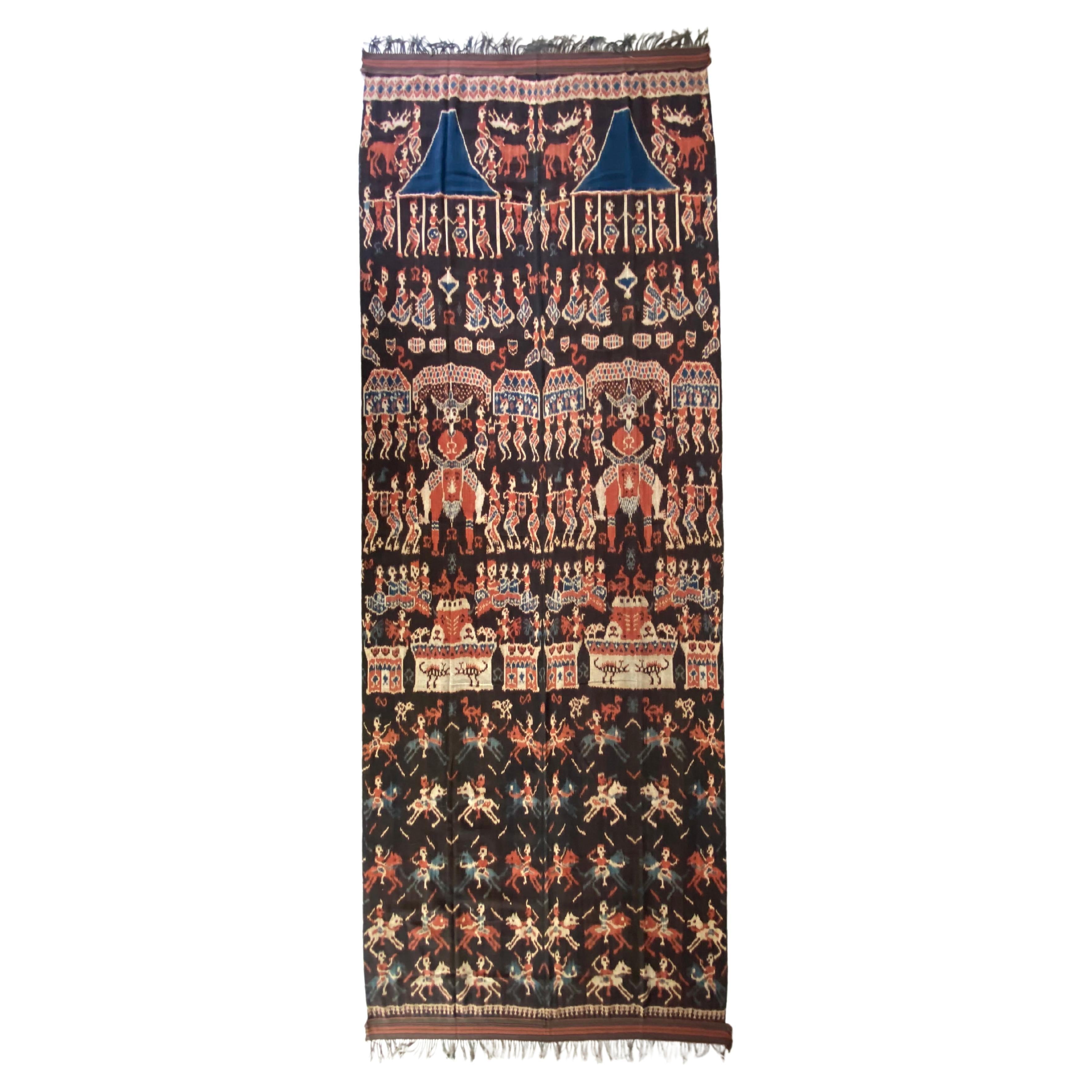 Ikat-Textil von der Sumba-Insel, Indonesien im Angebot