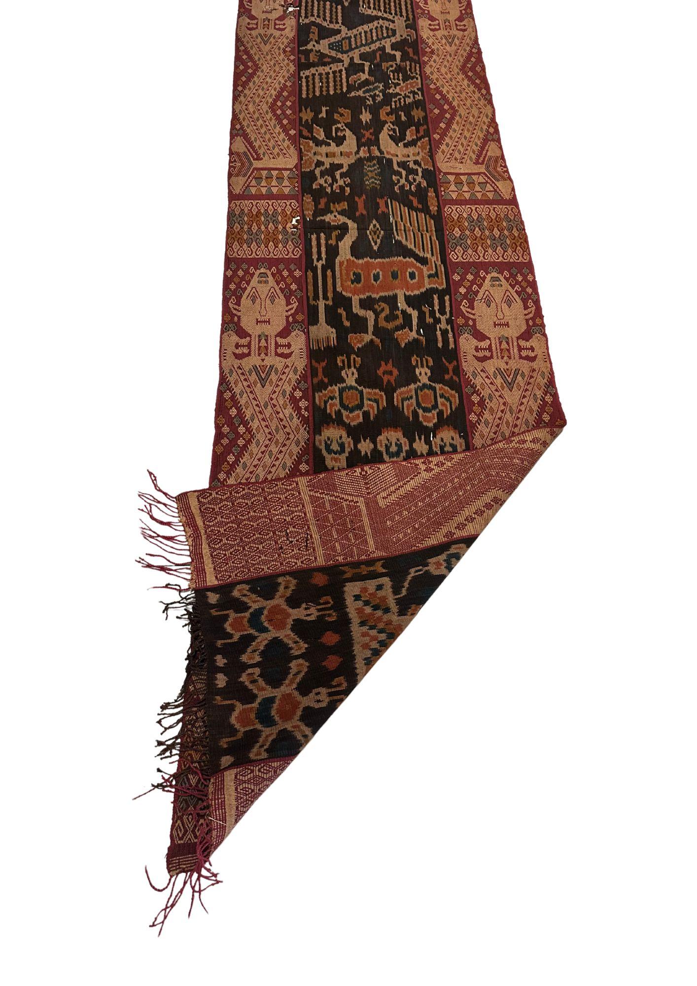 Ikat Textile from Sumba Island Stunning Tribal Motifs, Indonesia For Sale 2