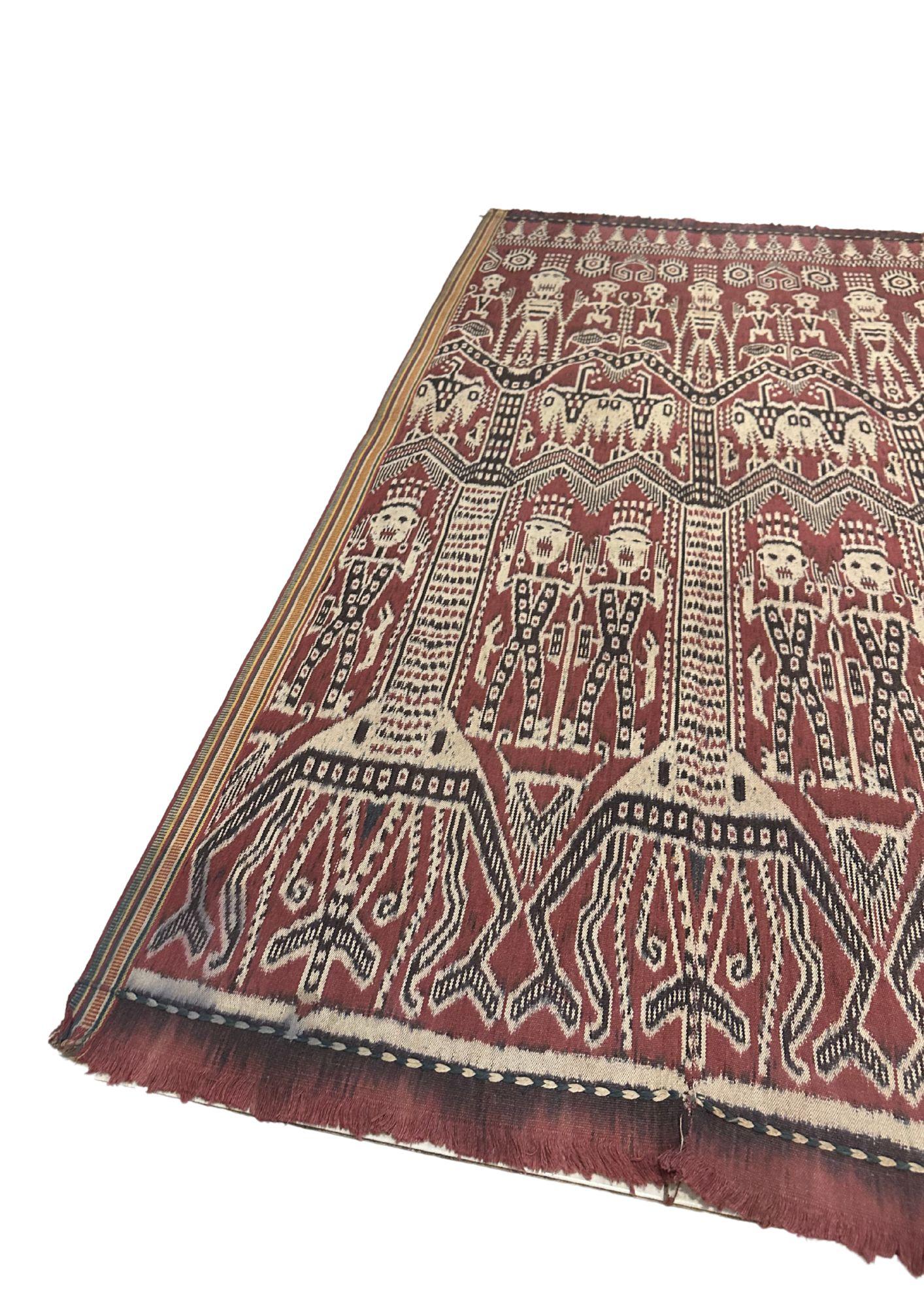 Ikat Textil de la Isla de Sumba Impresionantes Motivos Tribales, Indonesia en Bueno estado para la venta en Jimbaran, Bali