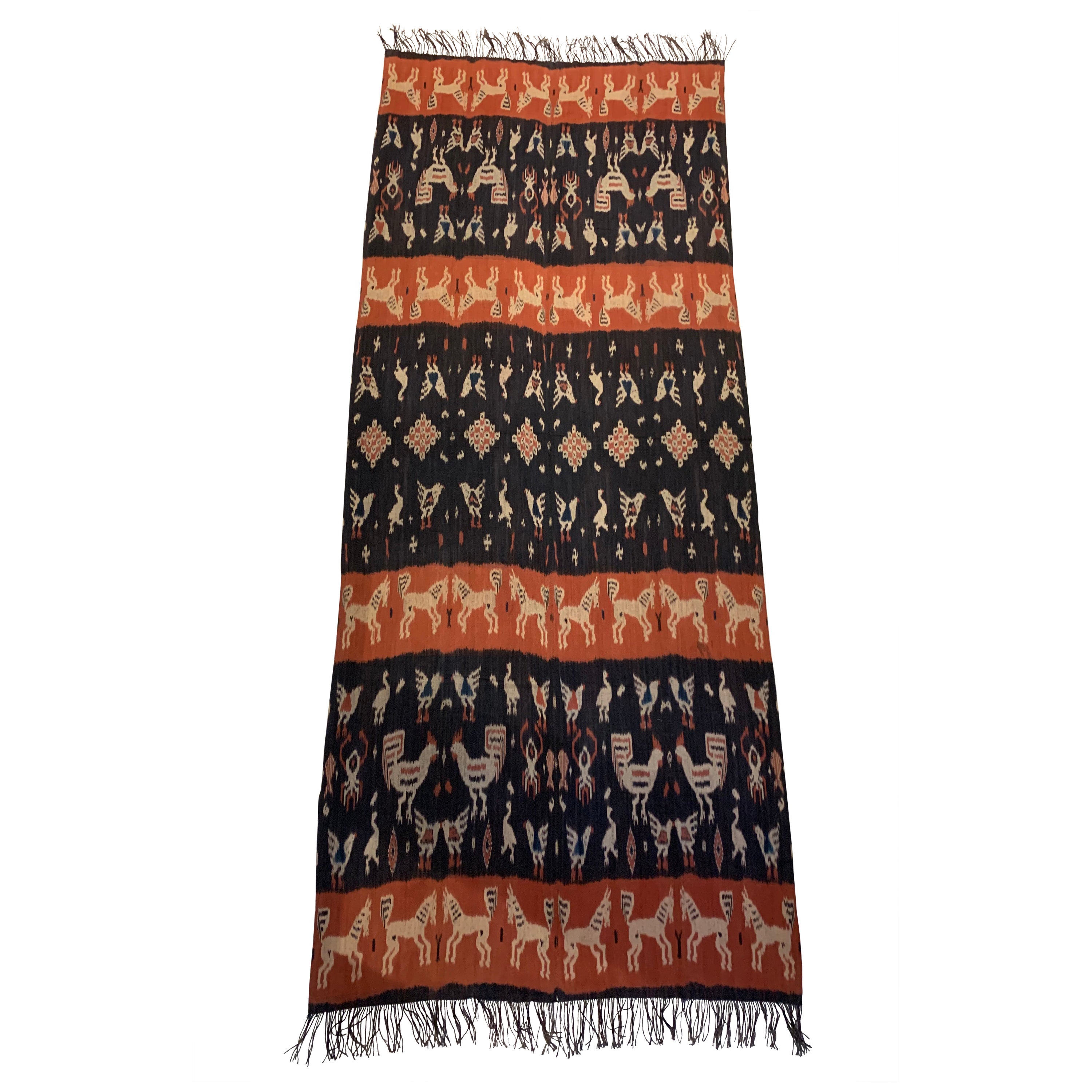 Ikat Textil de la Isla de Sumba Impresionantes Motivos Tribales, Indonesia