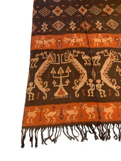 Ikat Textile from Sumba Island Tribal Motifs, Indonesia