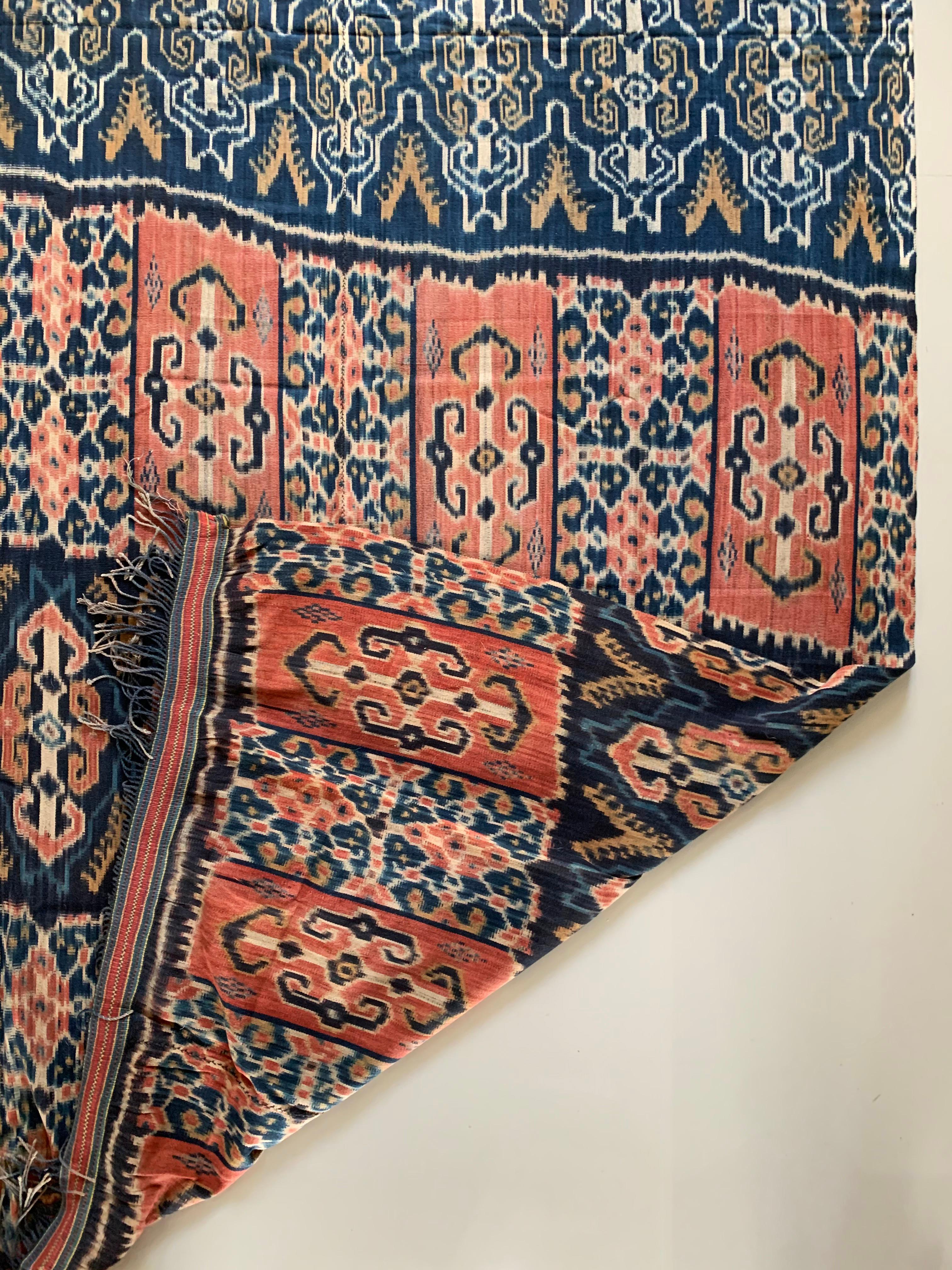 Indonesian Ikat Textile from Sumba Island with Stunning Tribal Motifs, Indonesia For Sale