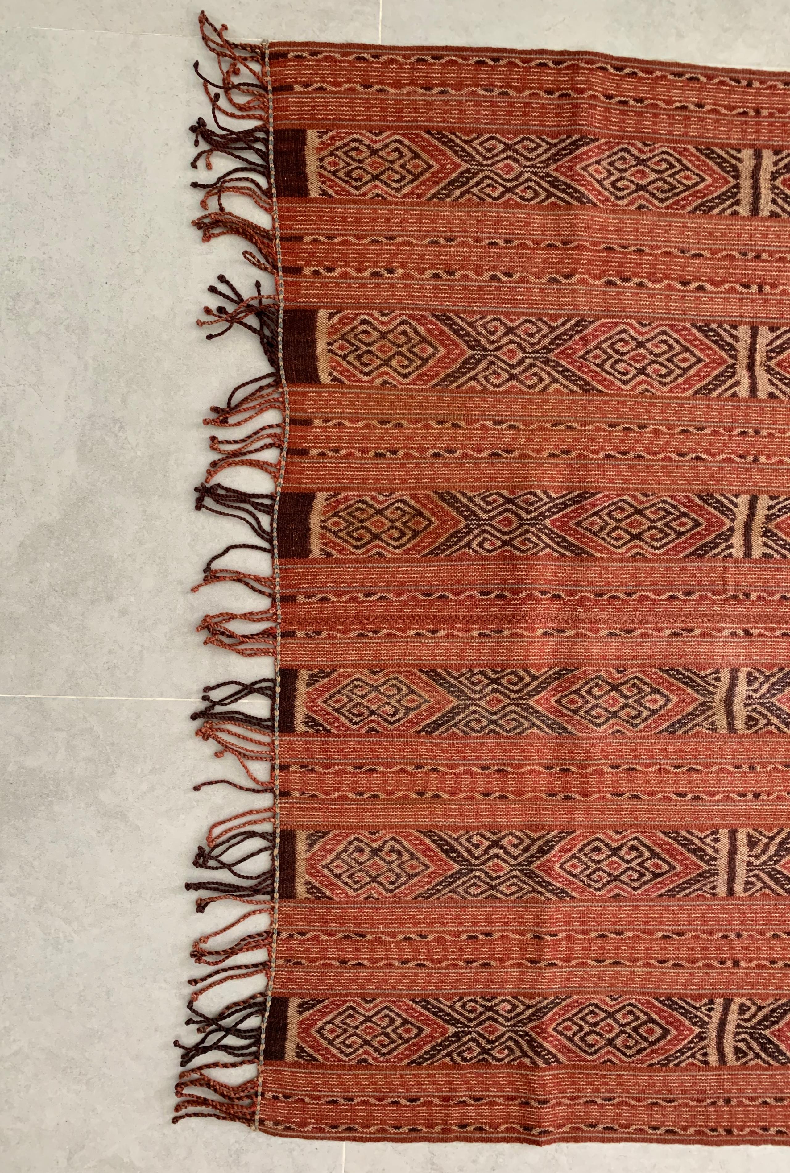 Hand-Woven Ikat Textile from Timor Island, Indonesia For Sale