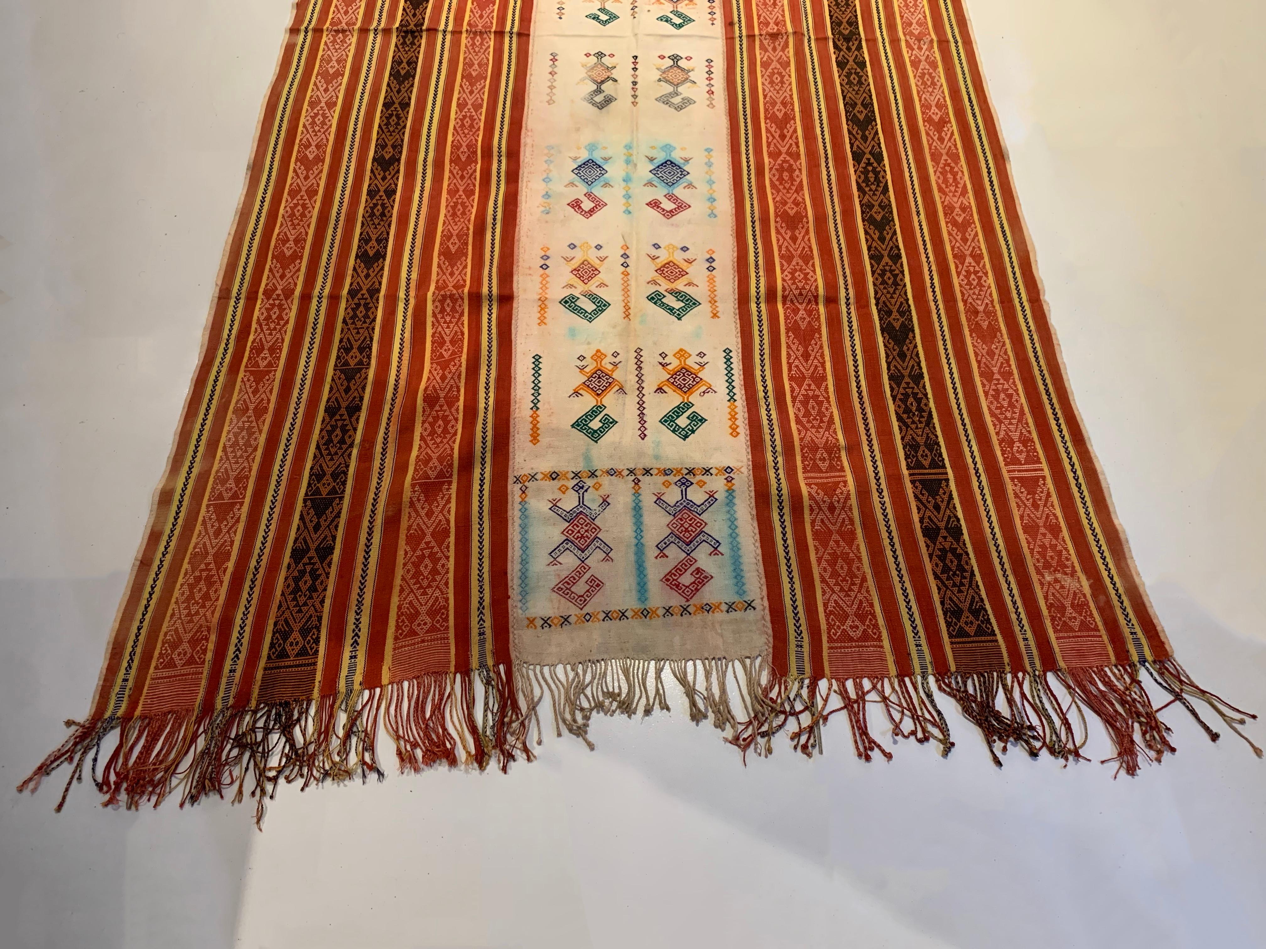 Other Ikat Textile from Timor Stunning Tribal Motifs & Colors, Indonesia c. 1950 For Sale