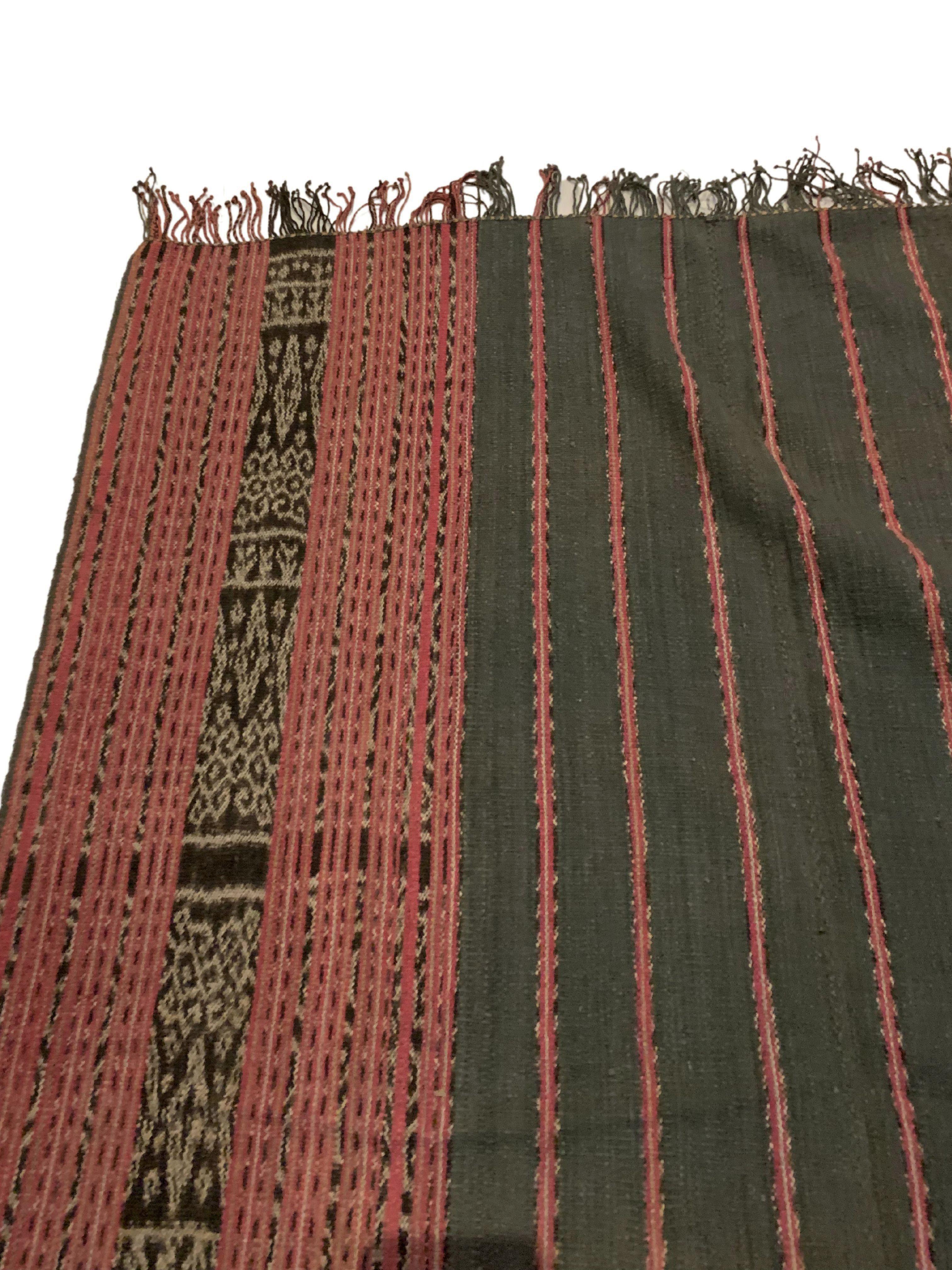Indonesian Ikat Textile from Timor Stunning Tribal Motifs & Colors, Indonesia, c. 1950