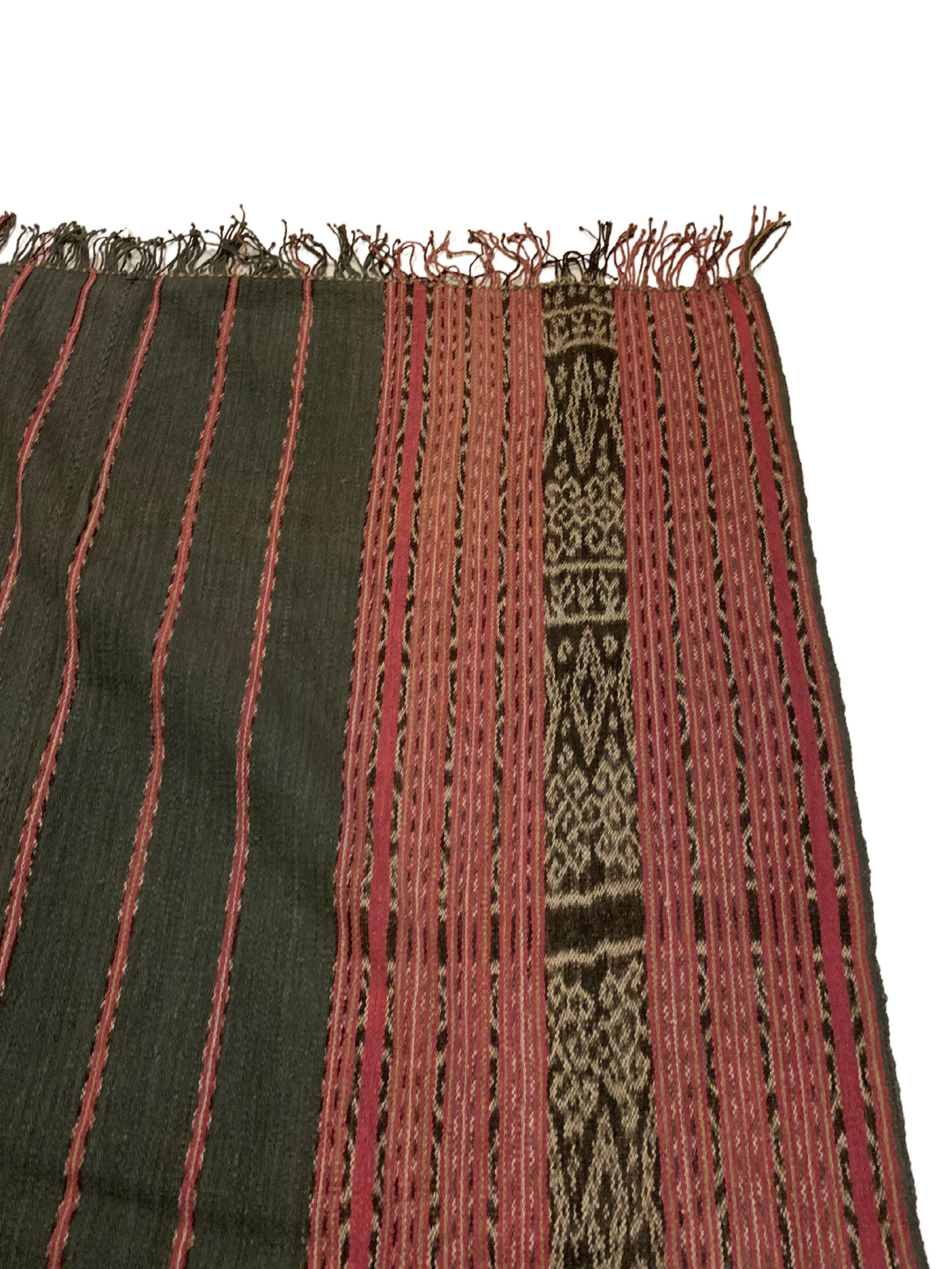 Hand-Woven Ikat Textile from Timor Stunning Tribal Motifs & Colors, Indonesia, c. 1950